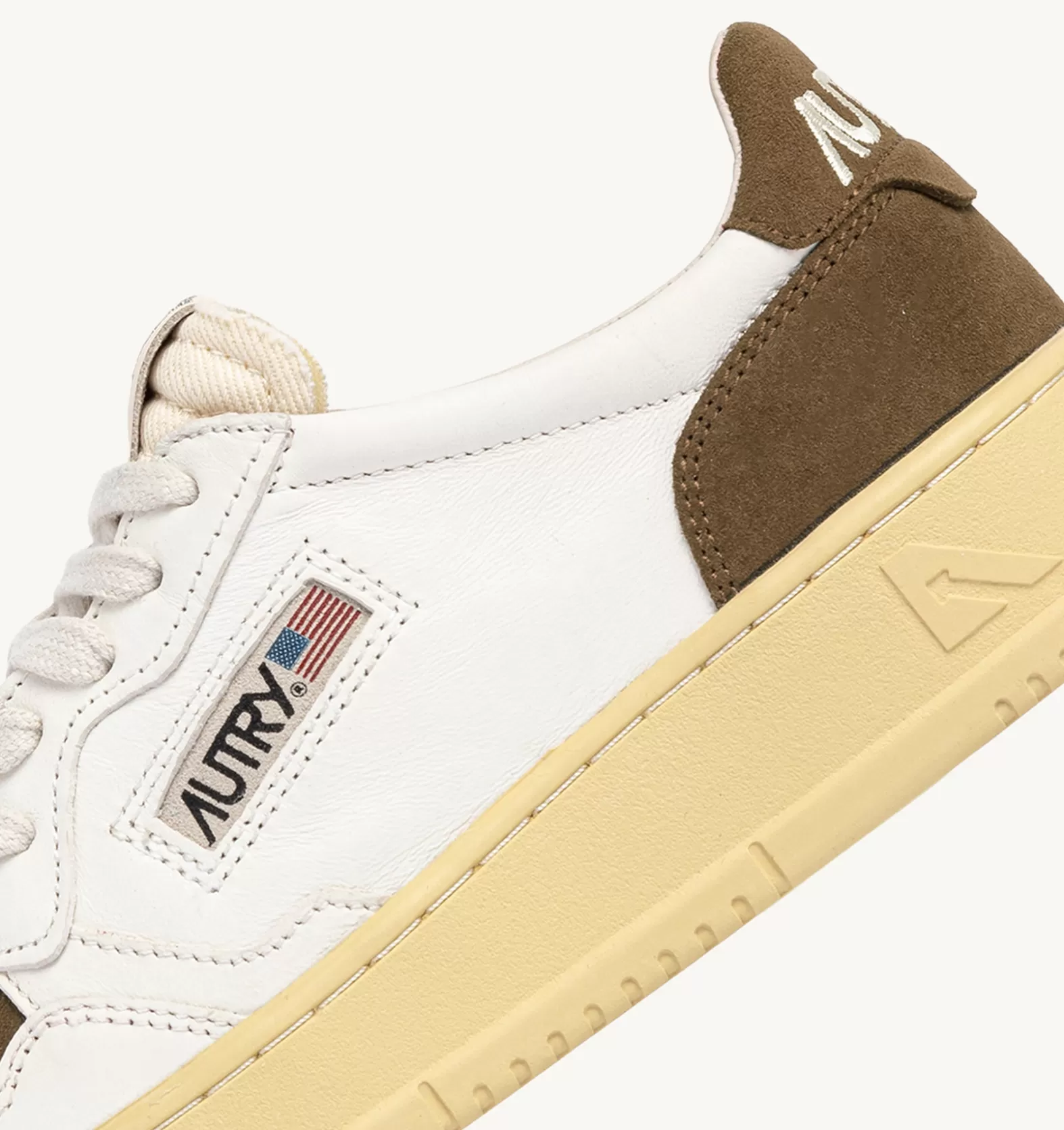 Medalist^AUTRY Medalist Low Sneakers In Leather And Suede White And Brown