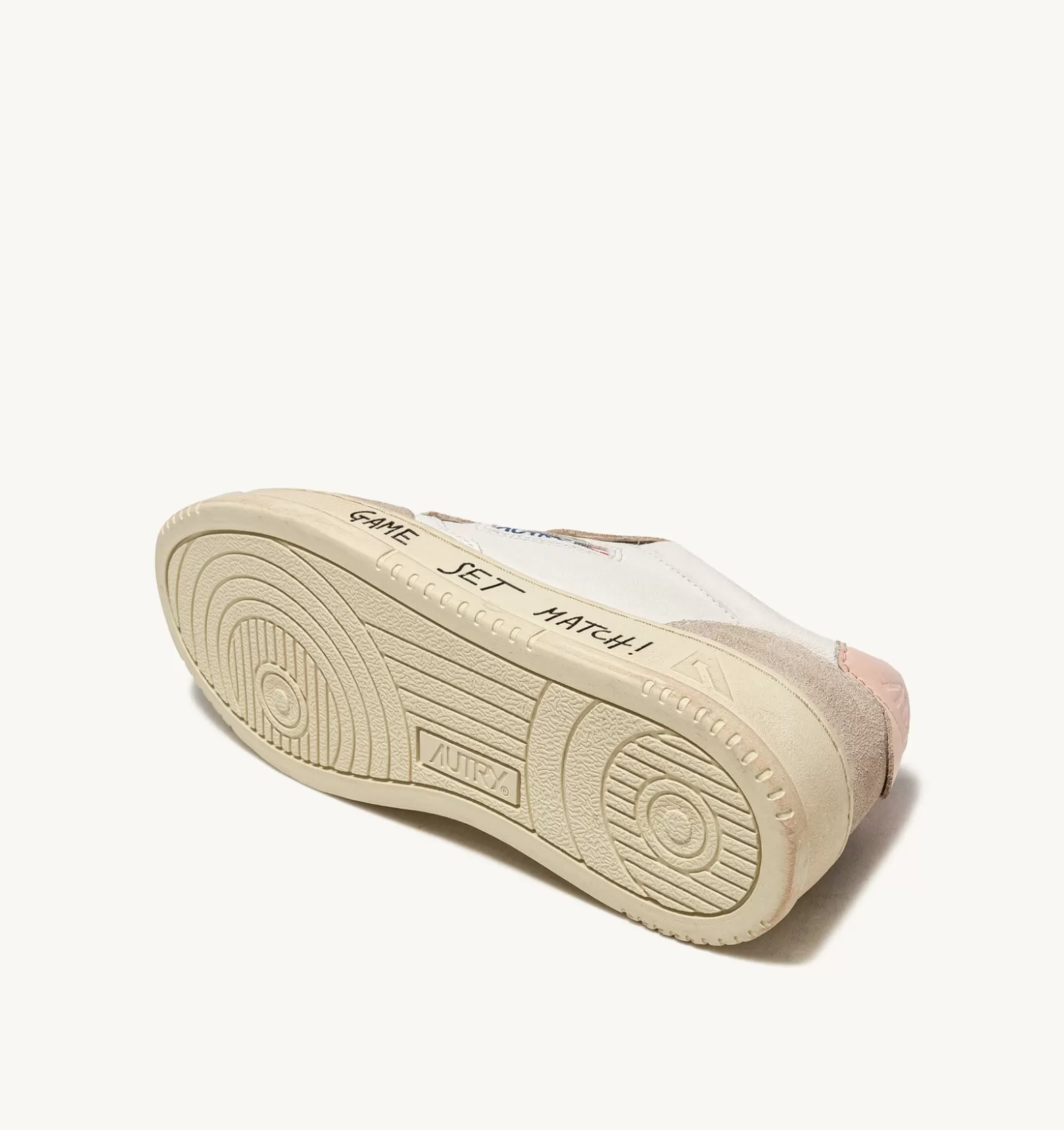 Medalist^AUTRY Medalist Low Sneakers In Leather And Suede White And Pink