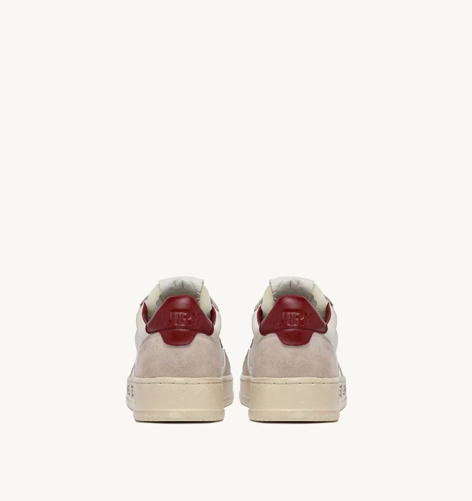 Medalist^AUTRY Medalist Low Sneakers In Leather Bianca And Suede Beige