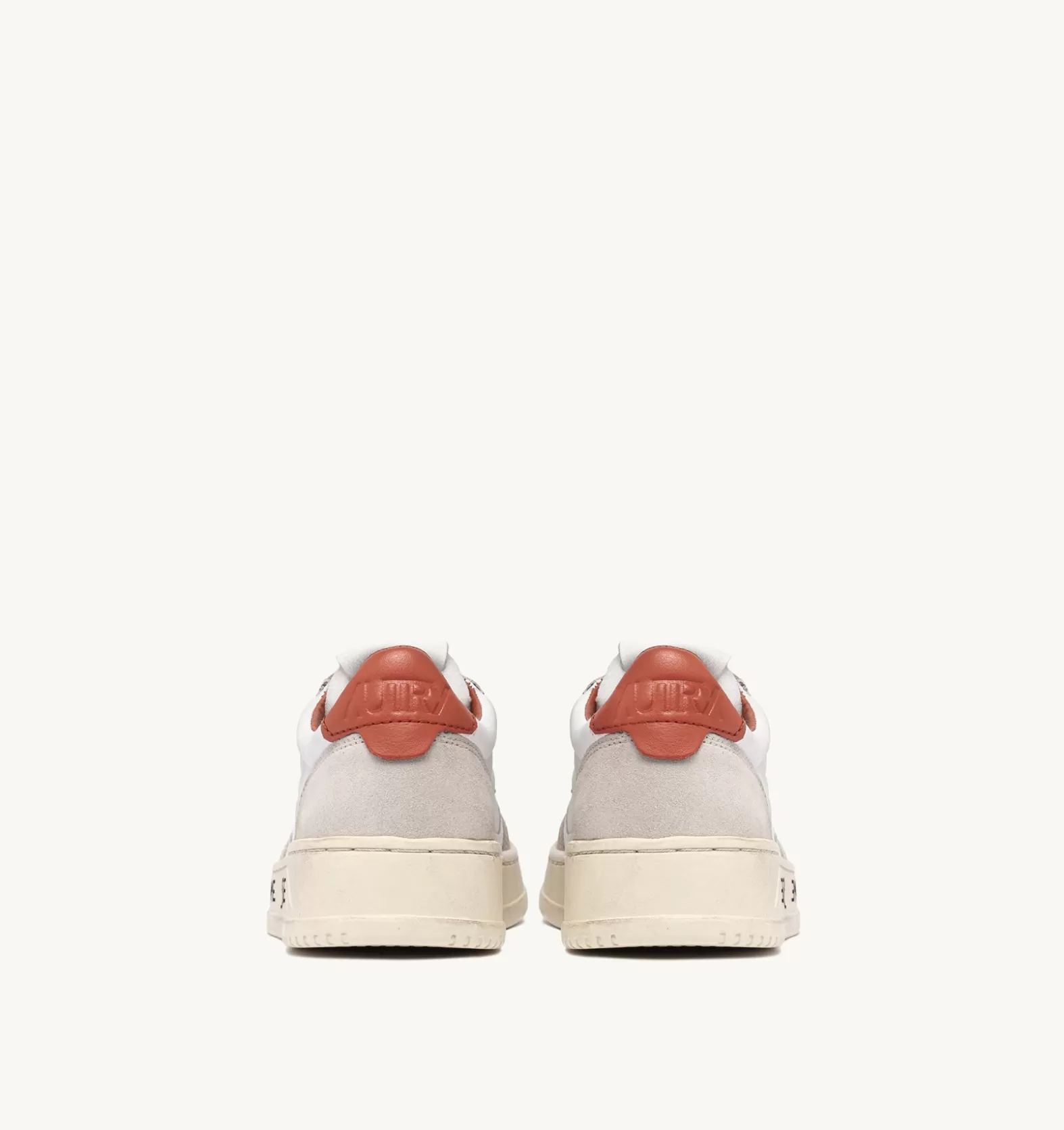 Medalist^AUTRY Medalist Low Sneakers In Leather Bianca And Suede Beige