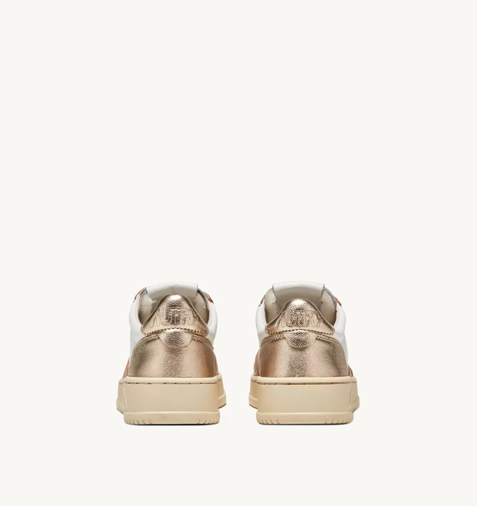 Medalist^AUTRY Medalist Low Sneakers In Leather Bicolor White And Platinum