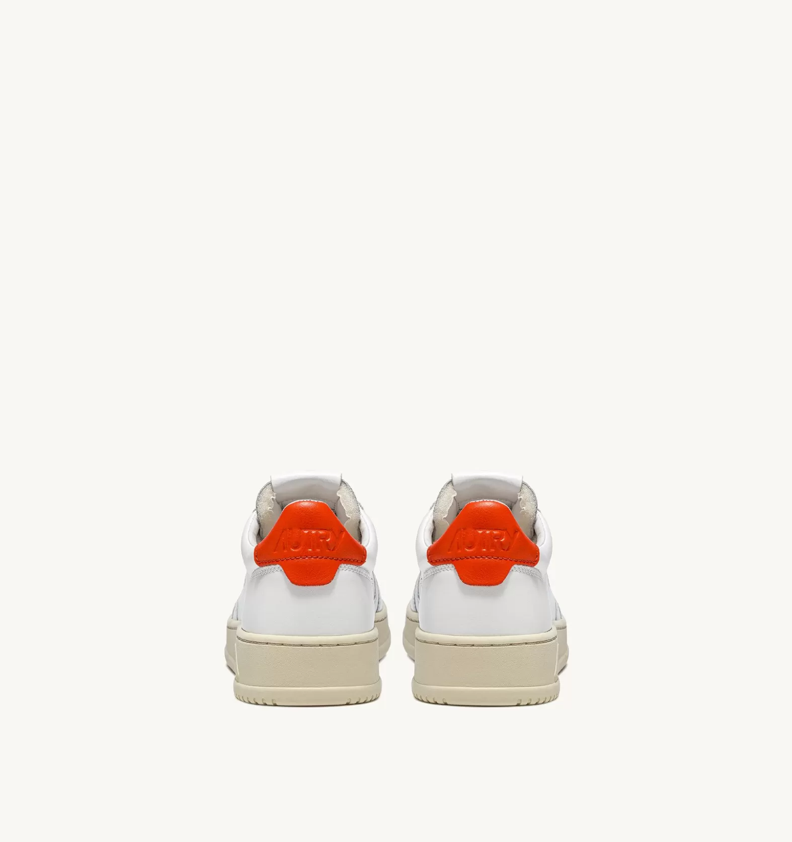 Medalist^AUTRY Medalist Low Sneakers In Leather Color White And Orange