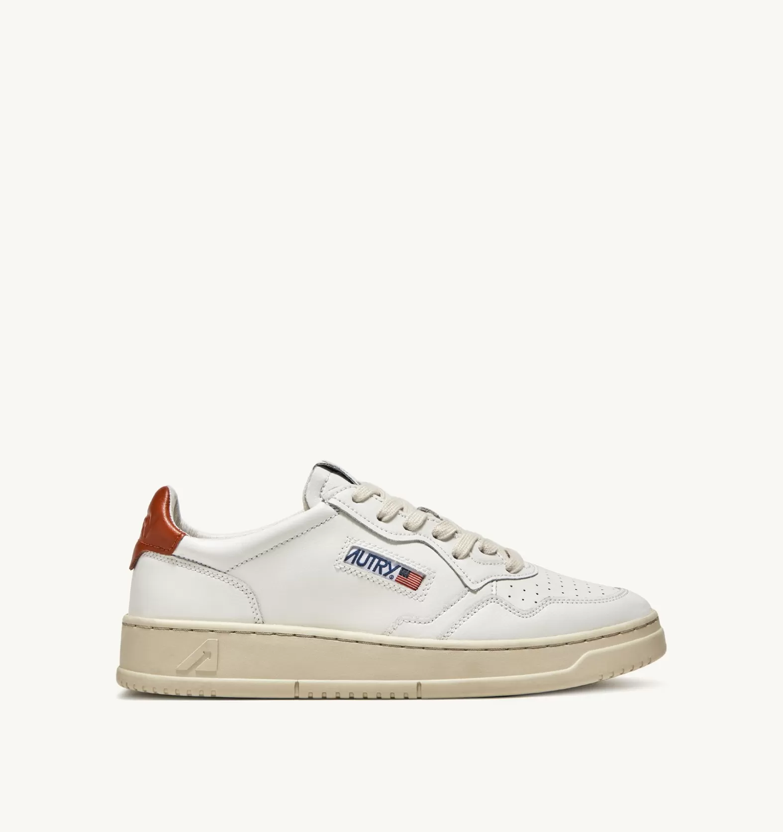 Medalist^AUTRY Medalist Low Sneakers In Leather Color White And Rust