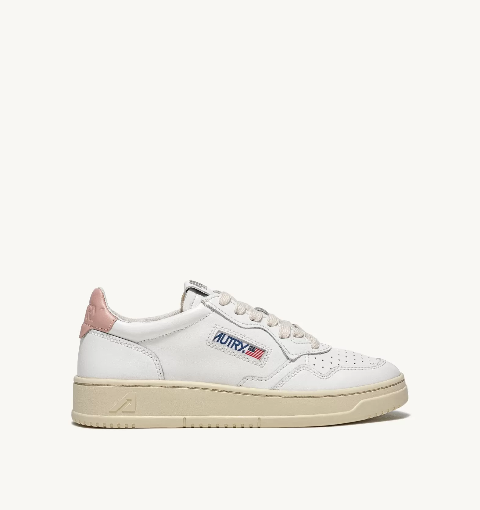 Medalist^AUTRY Medalist Low Sneakers In Leather White And Pink