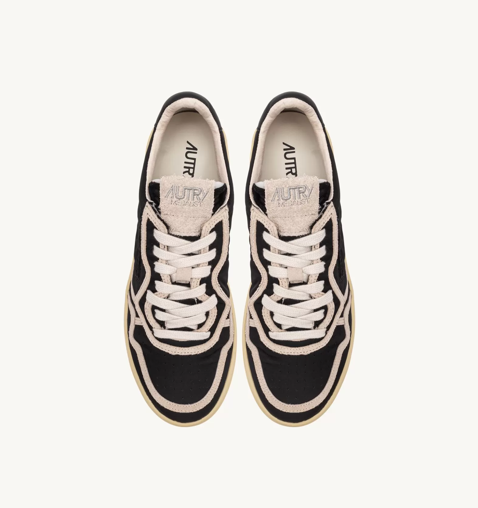 Medalist^AUTRY Medalist Low Sneakers In Nylon Color Black And Suede Beige