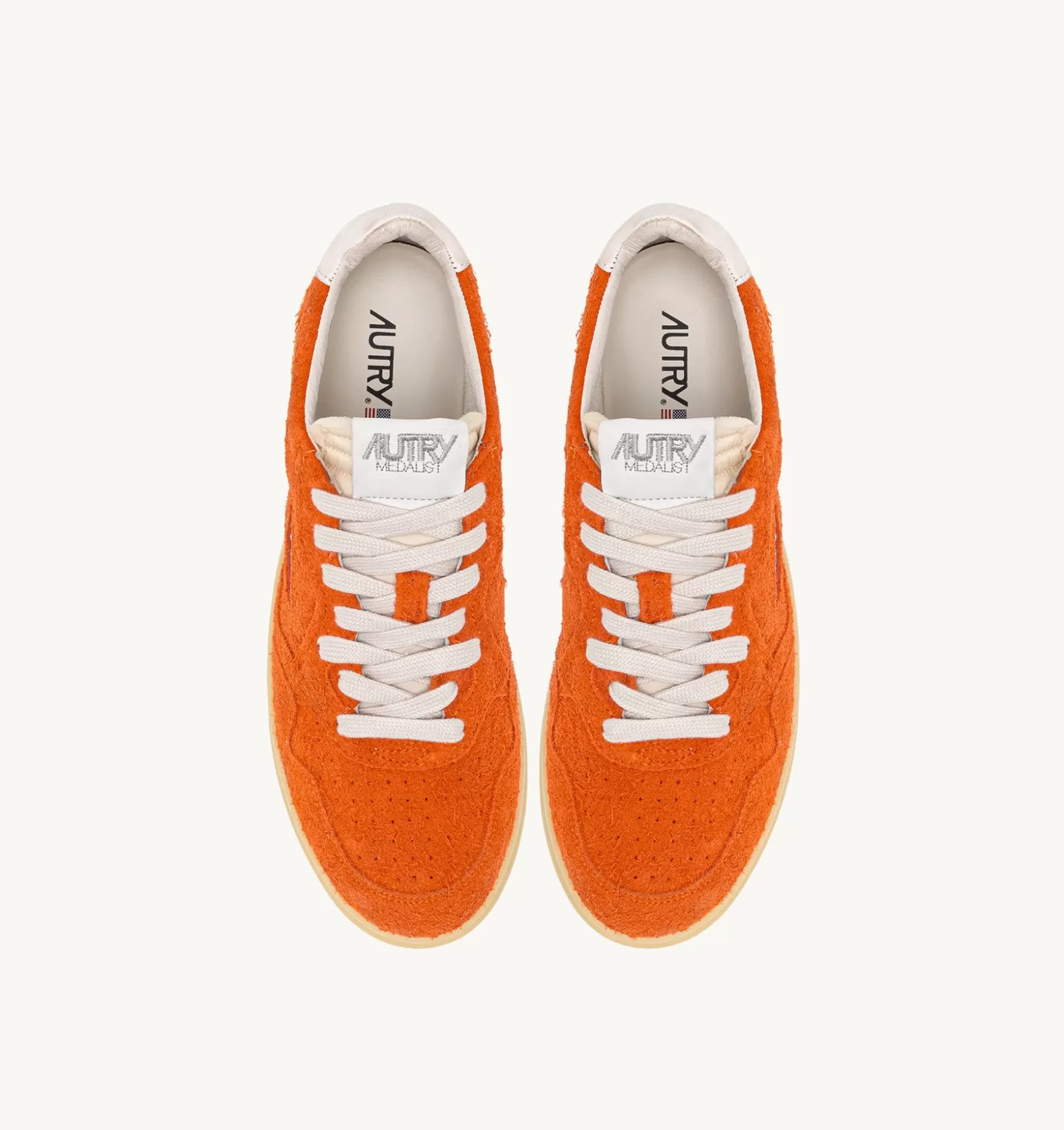Medalist^AUTRY Medalist Low Sneakers In Orange Hair-Effect Suede