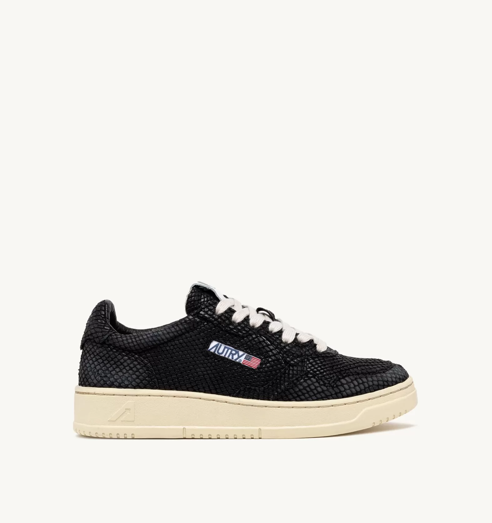 Medalist^AUTRY Medalist Low Sneakers In Snake-Effect Leather Color Silver