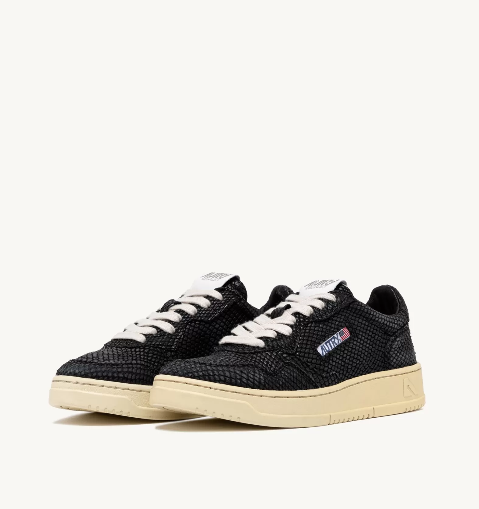 Medalist^AUTRY Medalist Low Sneakers In Snake-Effect Leather Color Silver