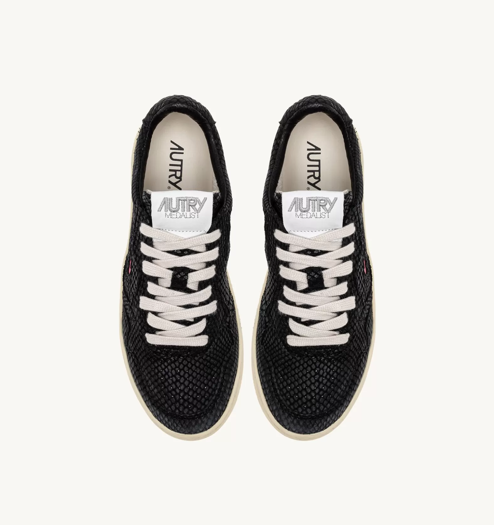 Medalist^AUTRY Medalist Low Sneakers In Snake-Effect Leather Color Silver