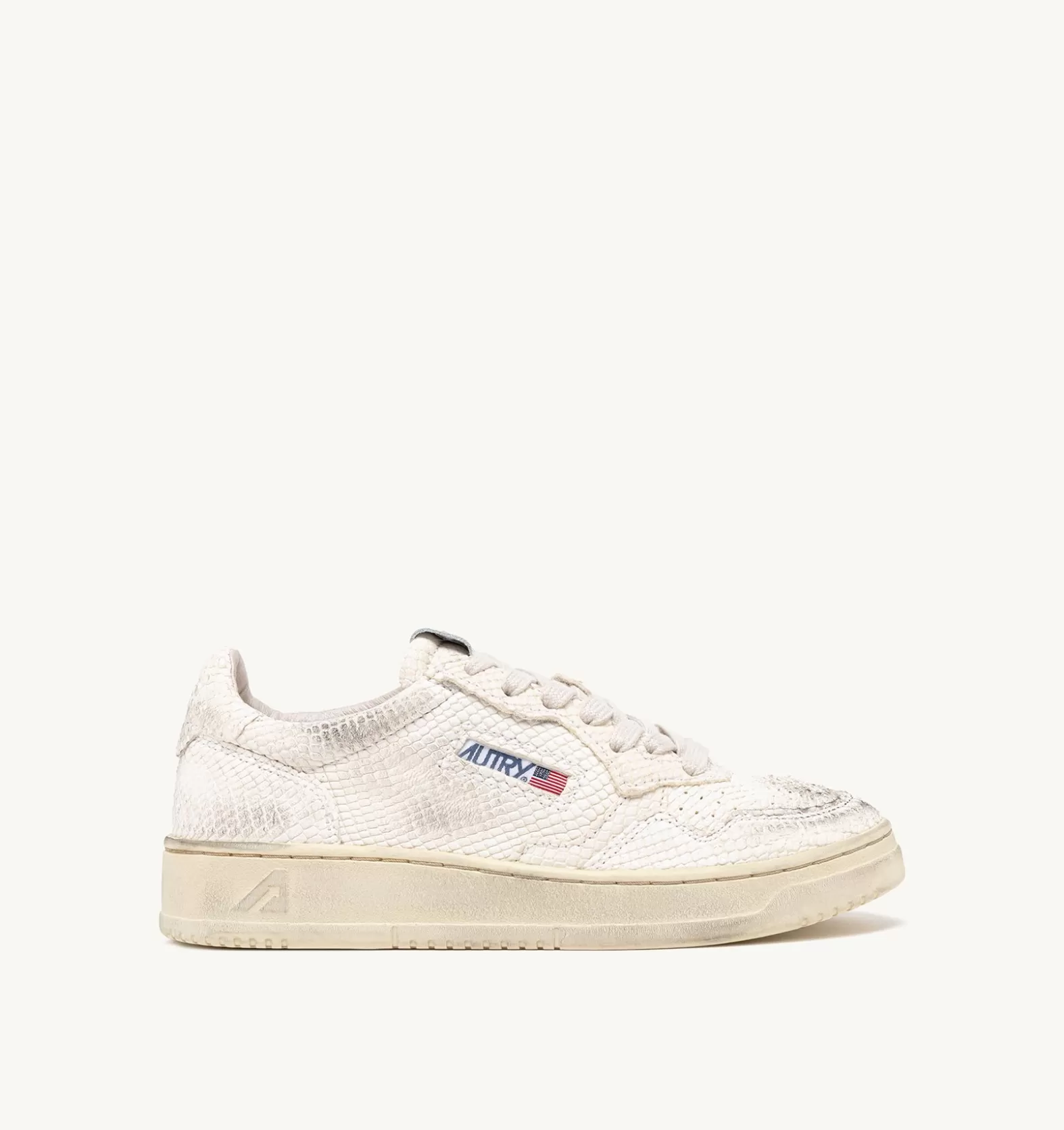 Medalist^AUTRY Medalist Low Sneakers In Snake-Effect Leather Color White