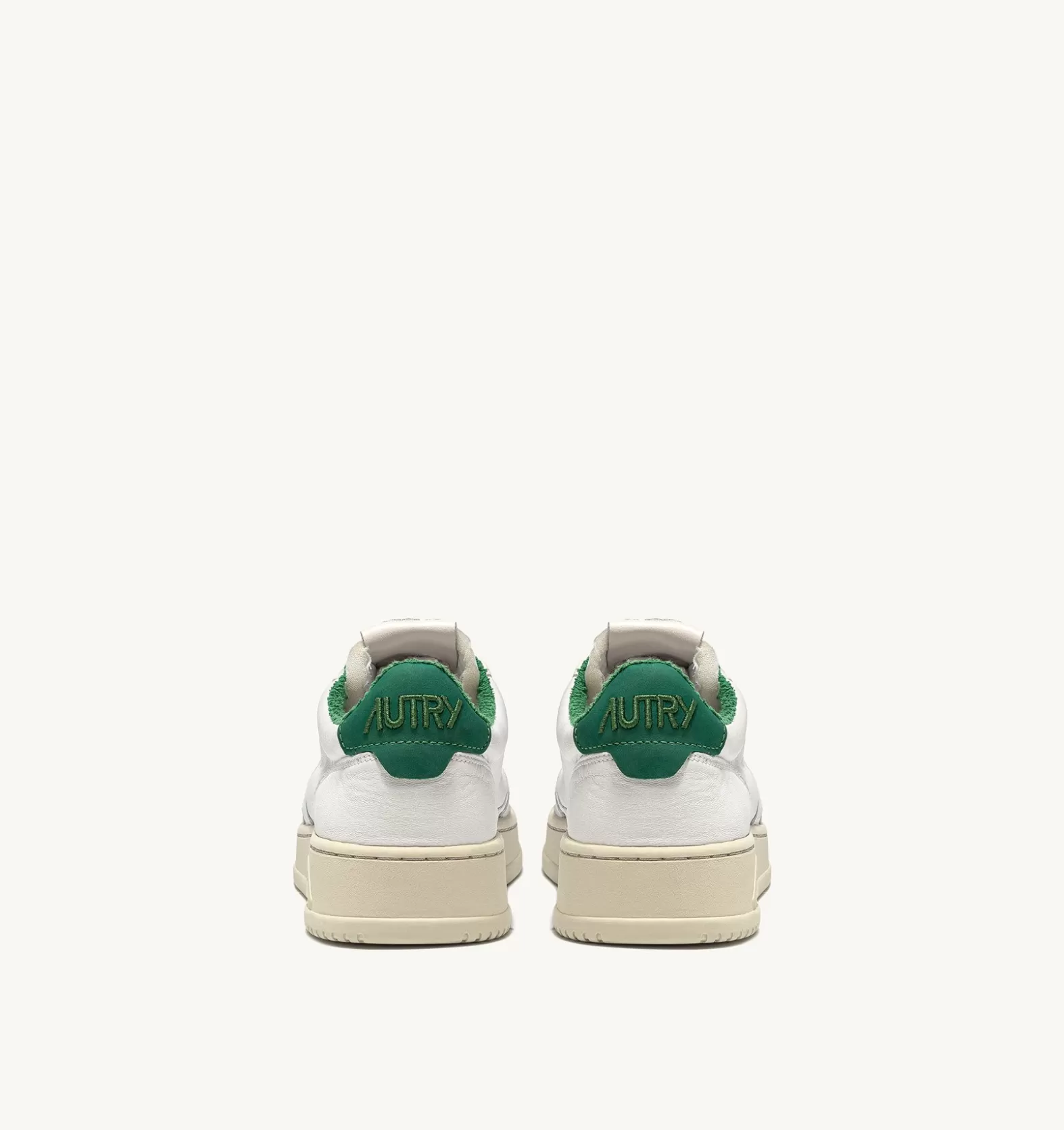 Medalist^AUTRY Medalist Low Sneakers In Soft Goatskin And Terry Color White And Green