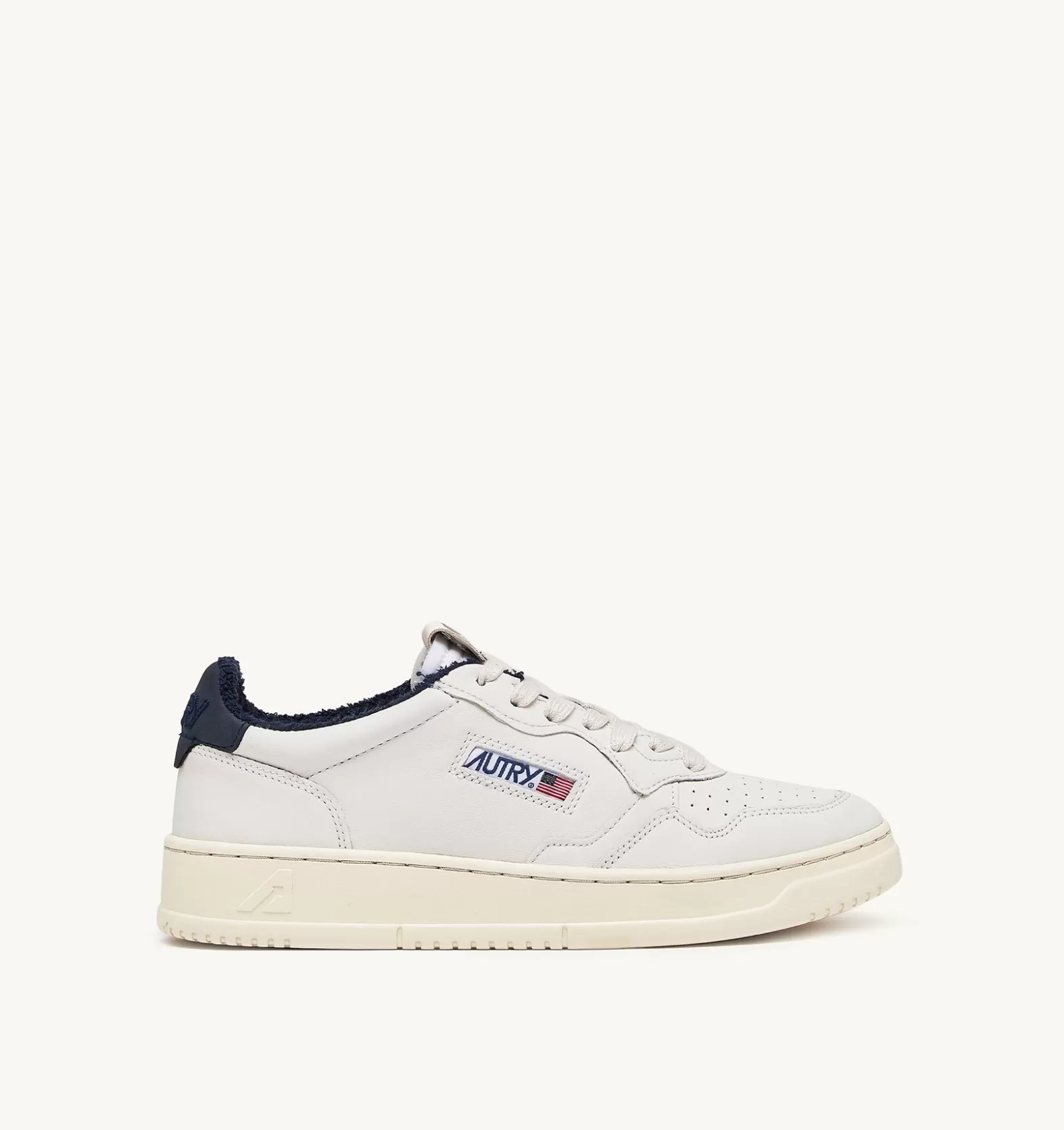 Medalist^AUTRY Medalist Low Sneakers In Soft Goatskin And Terry Color White And Space Tone