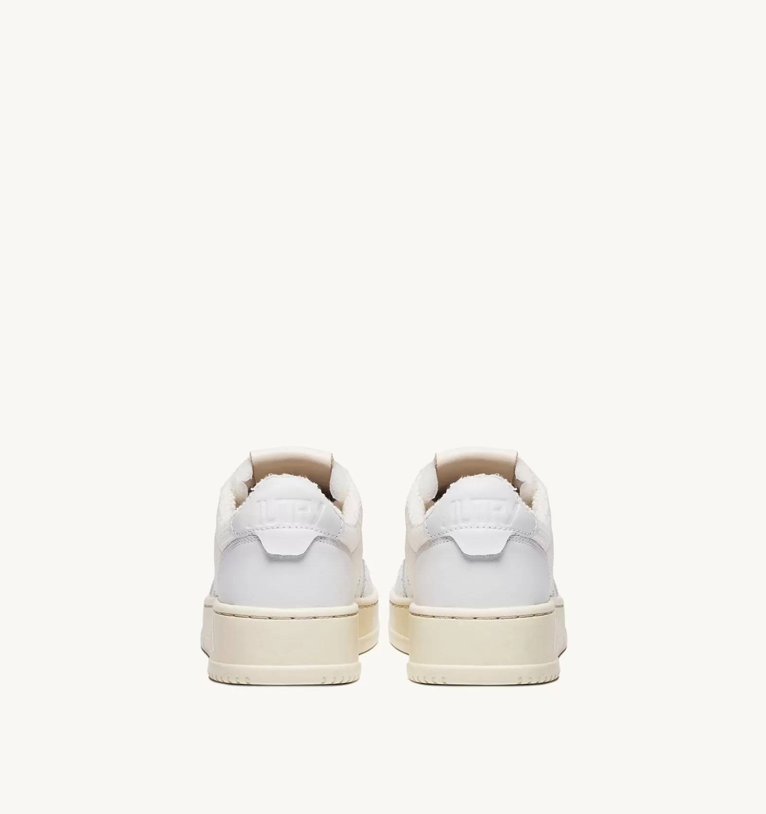 Medalist^AUTRY Medalist Low Sneakers In Sponge And Dragon Effect Color Ivory White