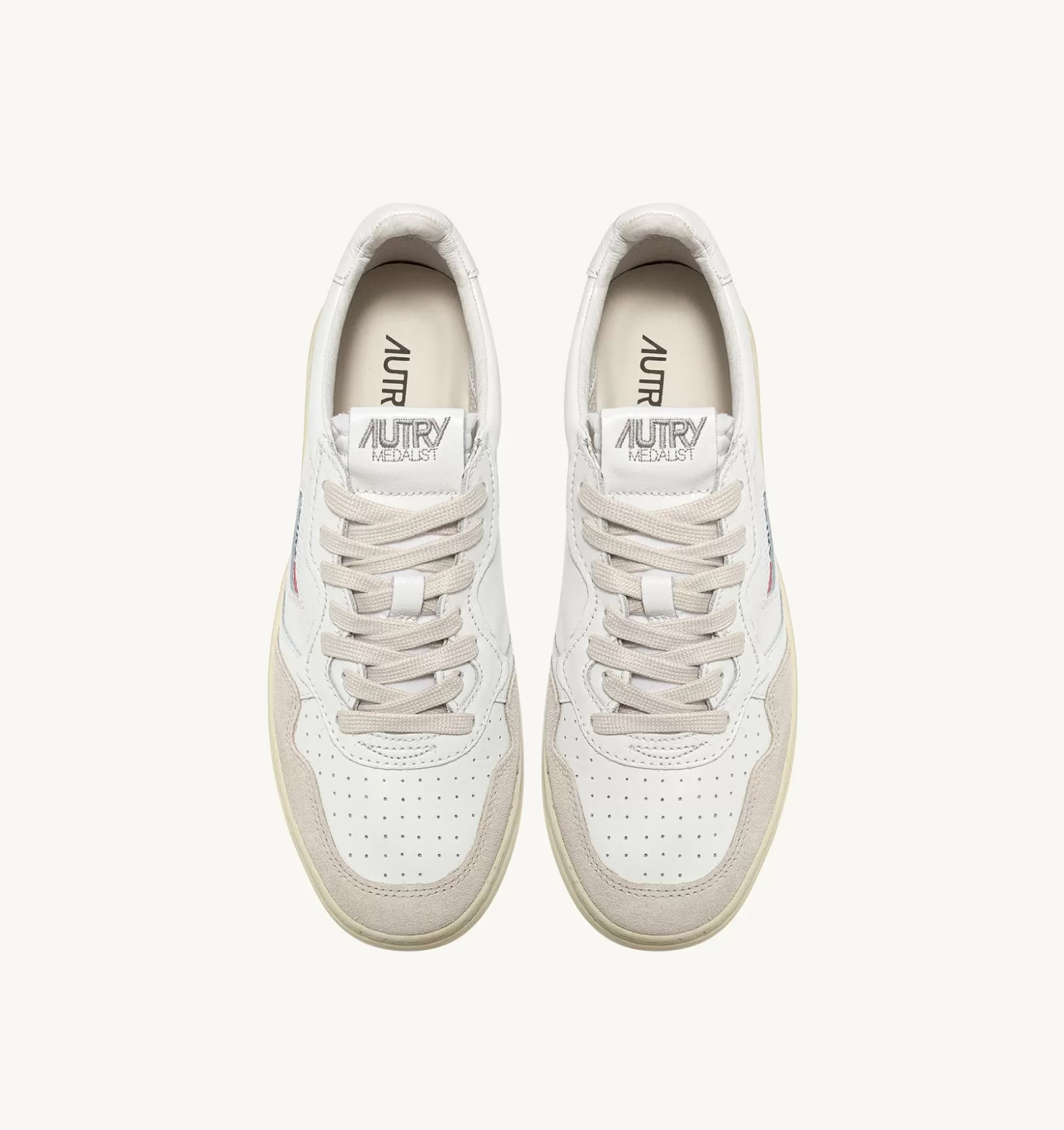 Medalist^AUTRY Medalist Low Sneakers In Suede And Leather Color White