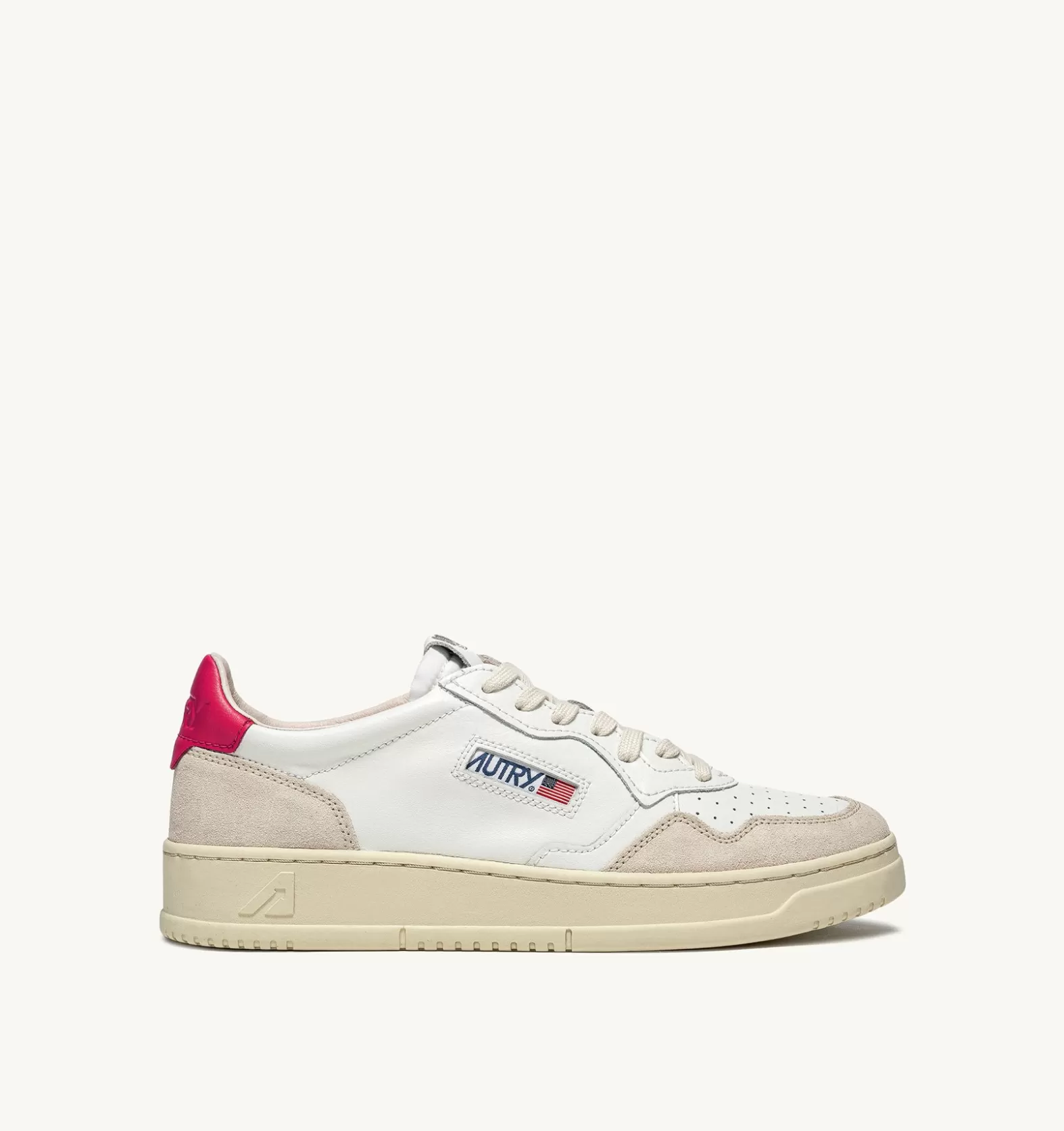 Medalist^AUTRY Medalist Low Sneakers In Suede And Leather Color White And Bubble Tone