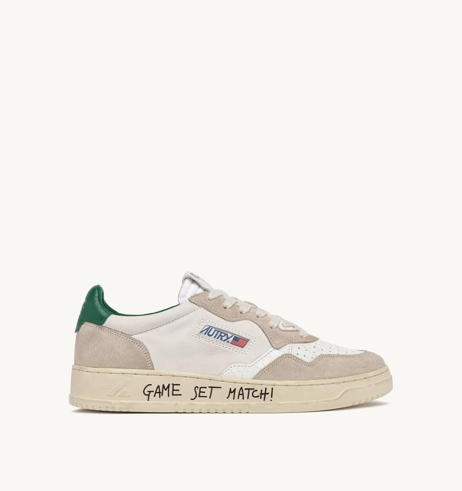 Medalist^AUTRY Medalist Low Sneakers In Suede And Leather Color White And Green