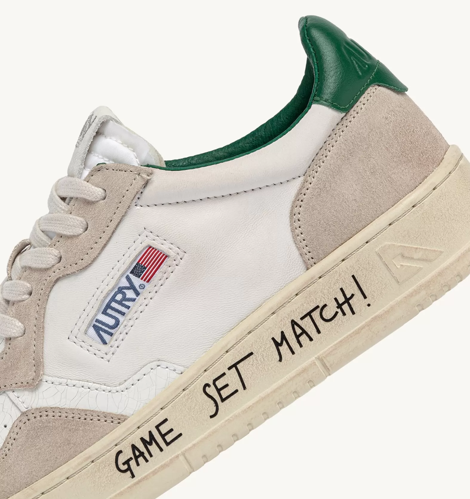 Medalist^AUTRY Medalist Low Sneakers In Suede And Leather Color White And Green