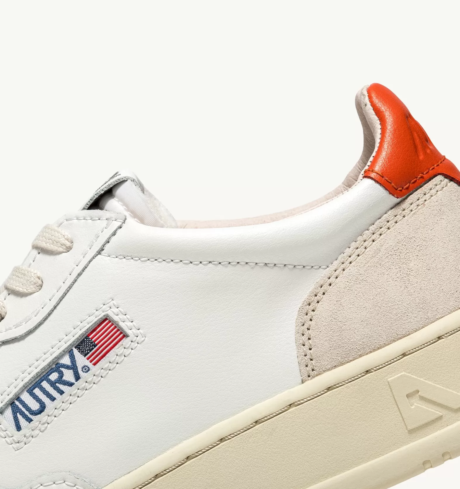 Medalist^AUTRY Medalist Low Sneakers In Suede And Leather Color White And Orange