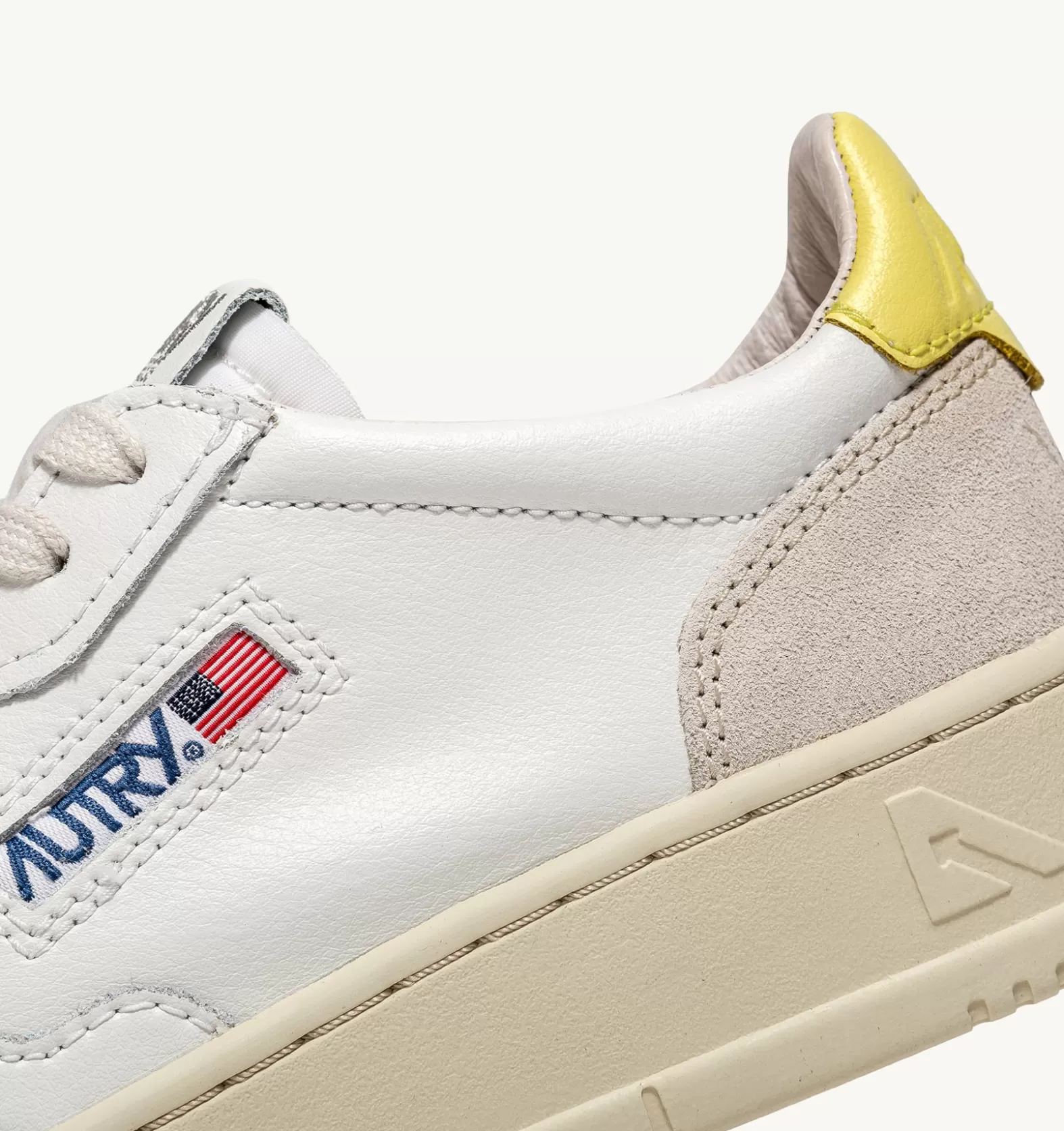 Medalist^AUTRY Medalist Low Sneakers In Suede And Leather Color White And Yellow