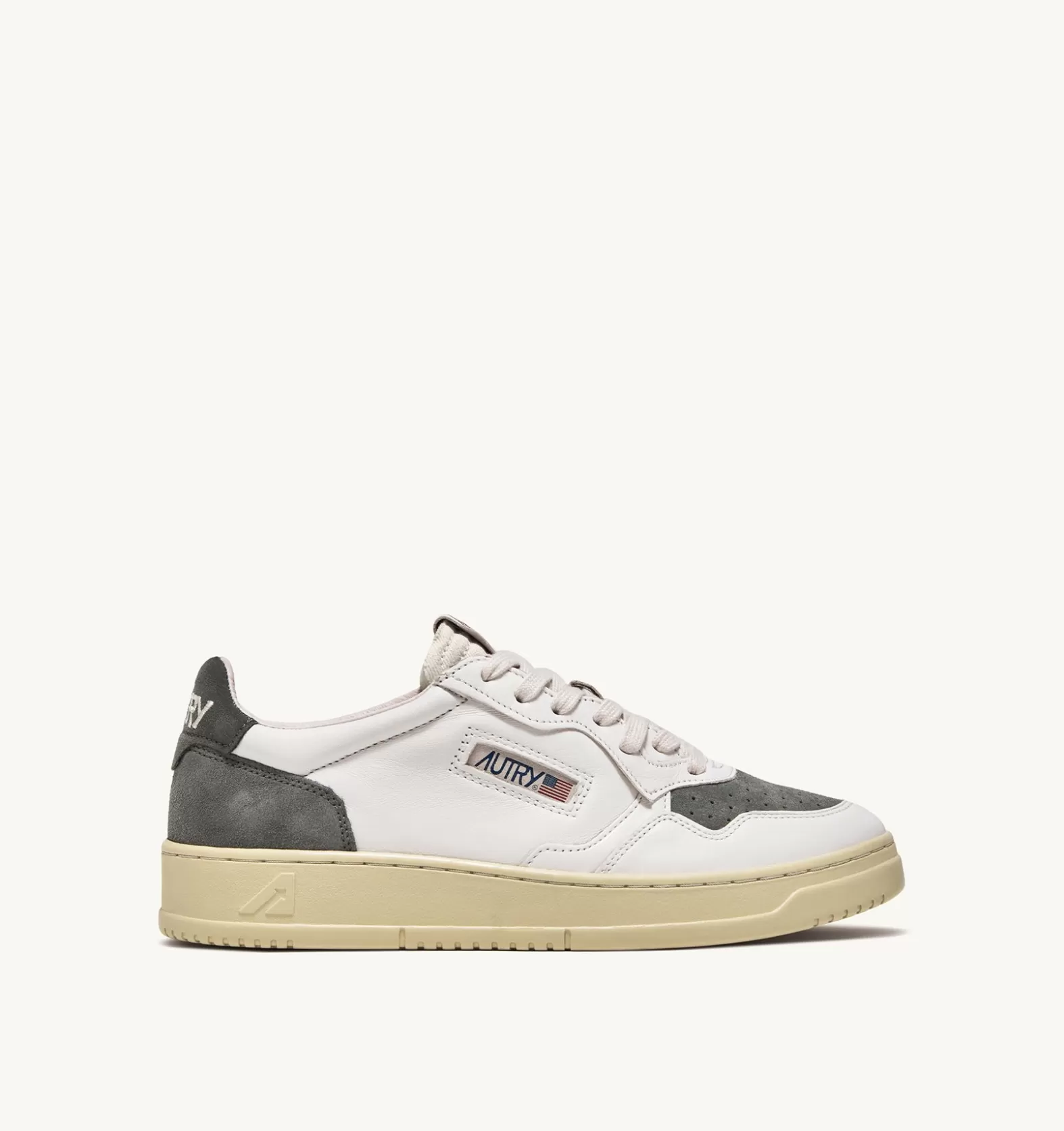 Medalist^AUTRY Medalist Low Sneakers In Suede And Leather White And Military