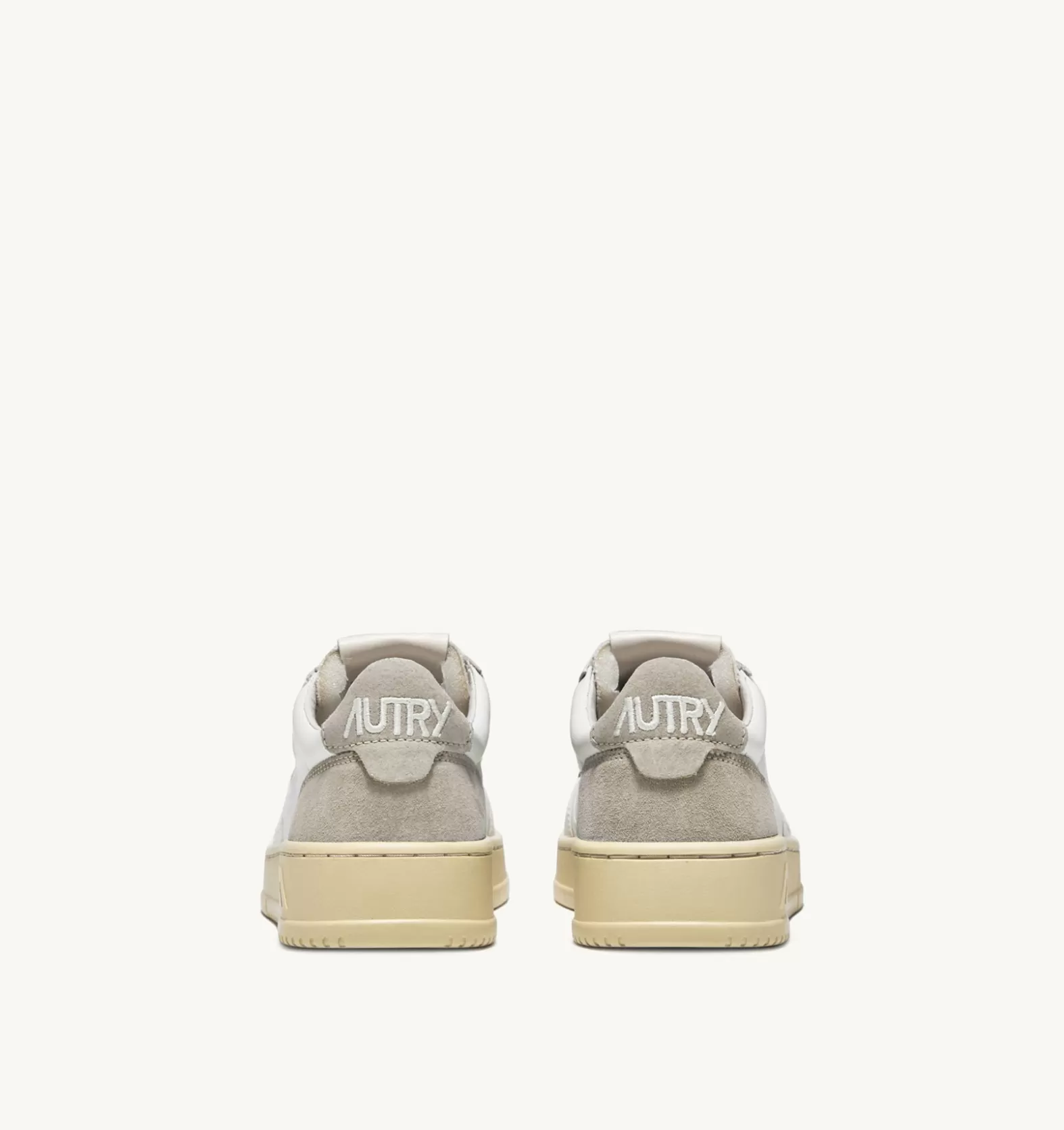 Medalist^AUTRY Medalist Low Sneakers In Suede And Leather White And Sand Brown