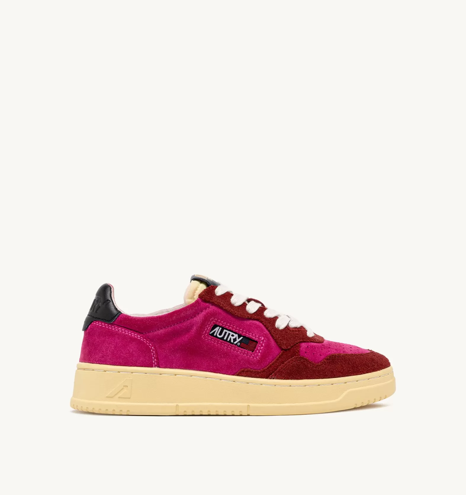 Medalist^AUTRY Medalist Low Sneakers In Suede Fuchsia And Bordeaux
