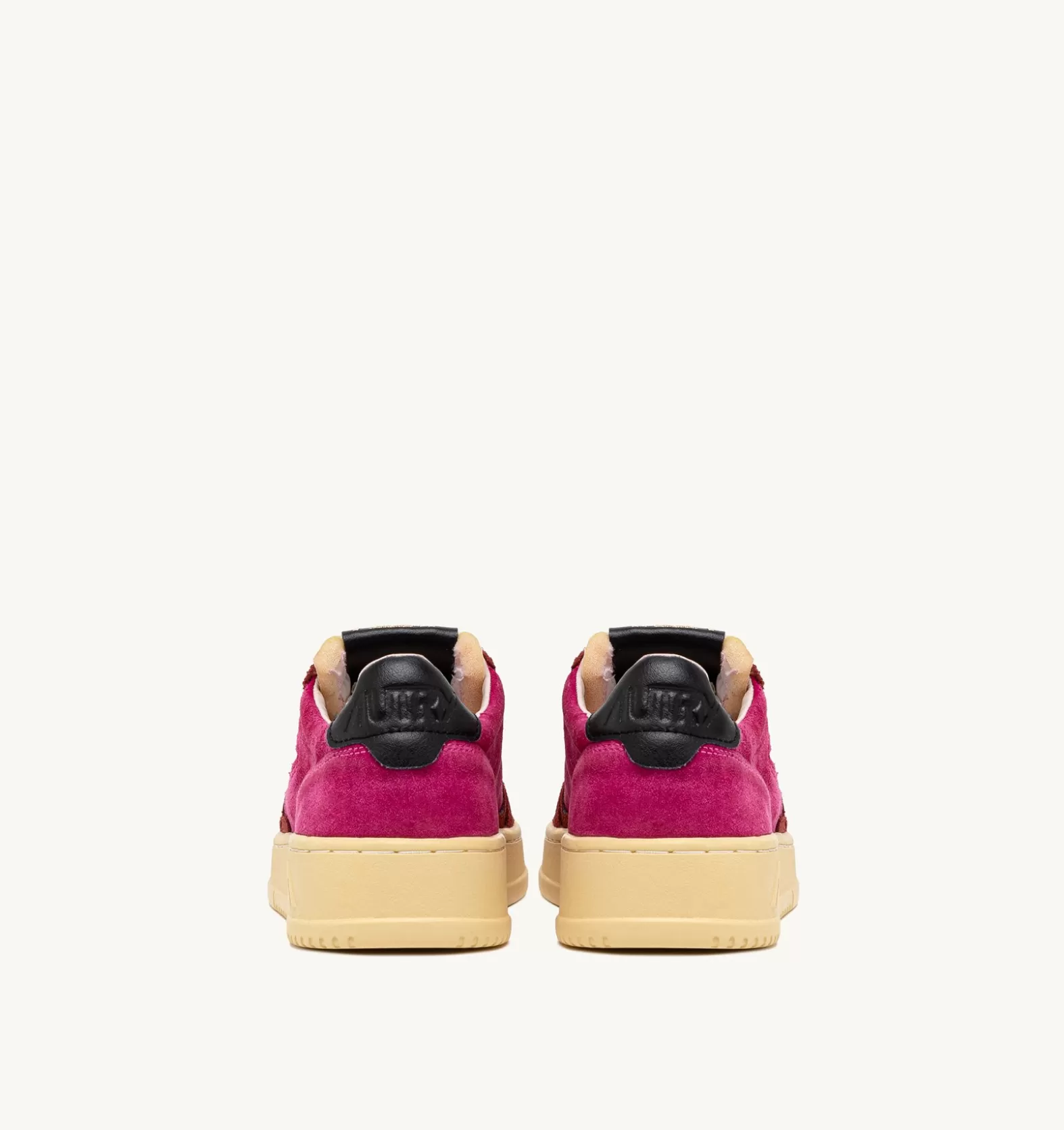 Medalist^AUTRY Medalist Low Sneakers In Suede Fuchsia And Bordeaux