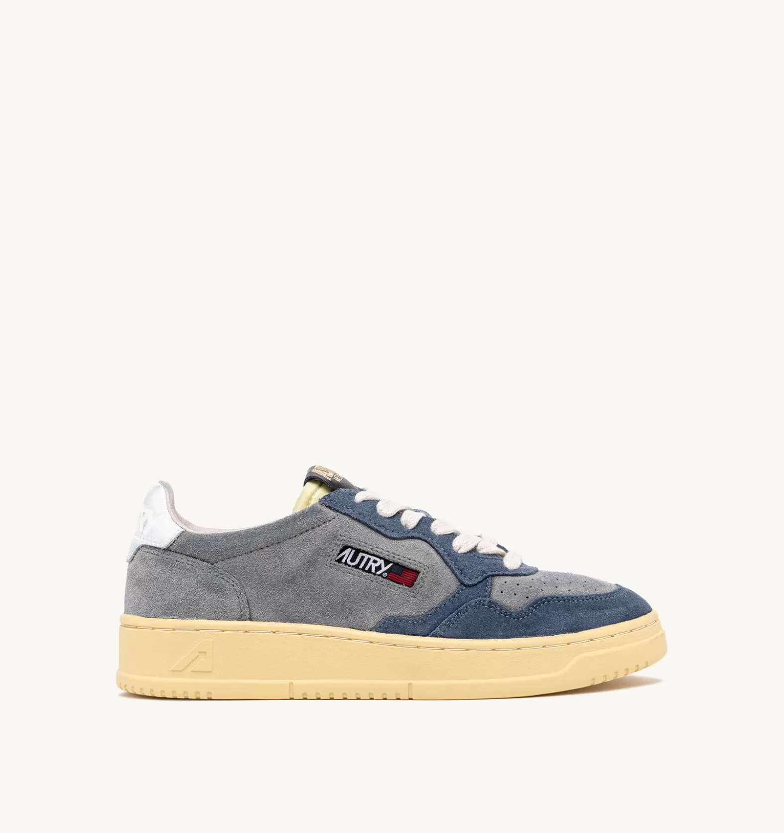 Medalist^AUTRY Medalist Low Sneakers In Suede Gray And Azure