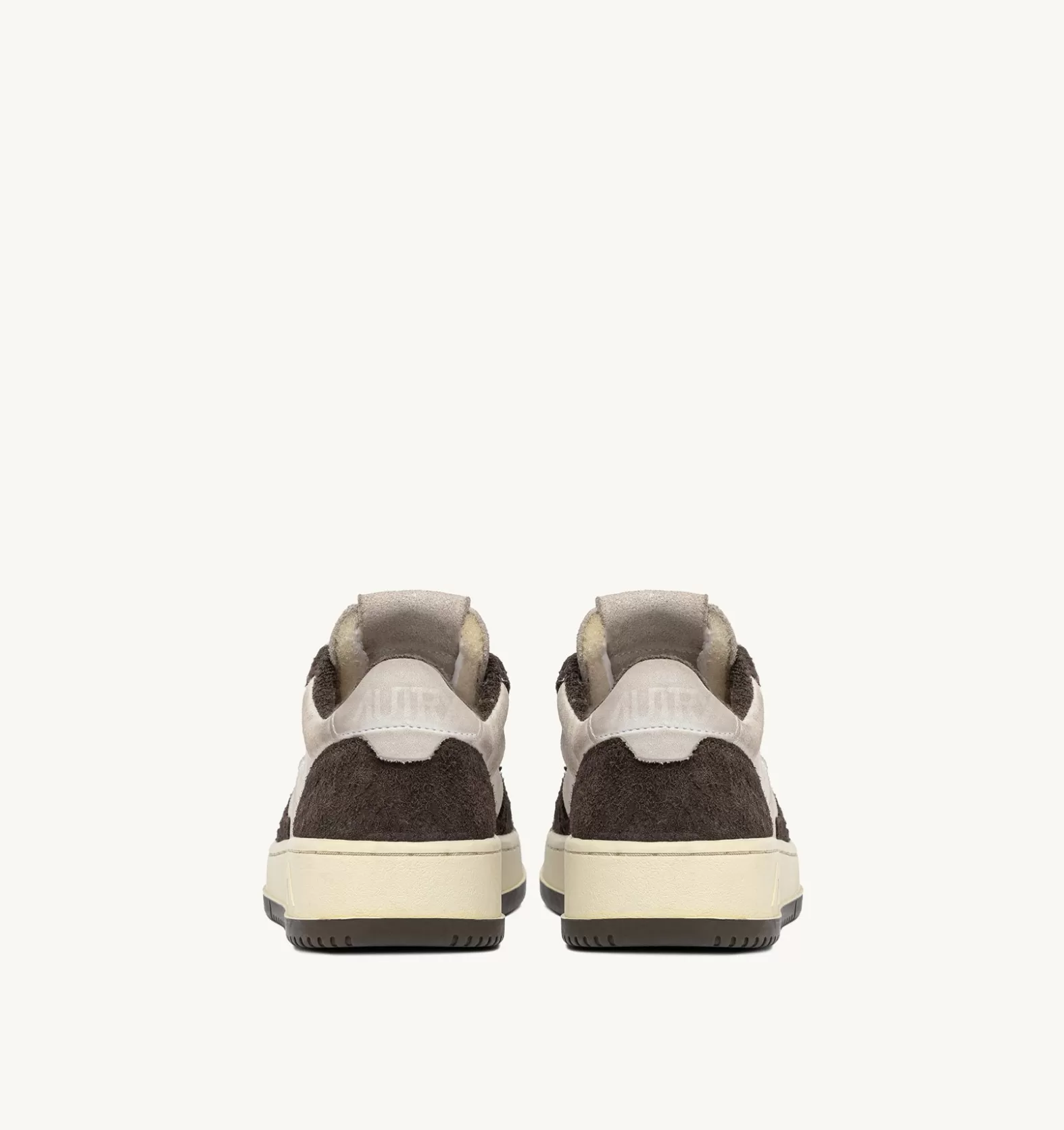 Medalist^AUTRY Medalist Low Sneakers In Suede White And Hair-Effect Suede Brown