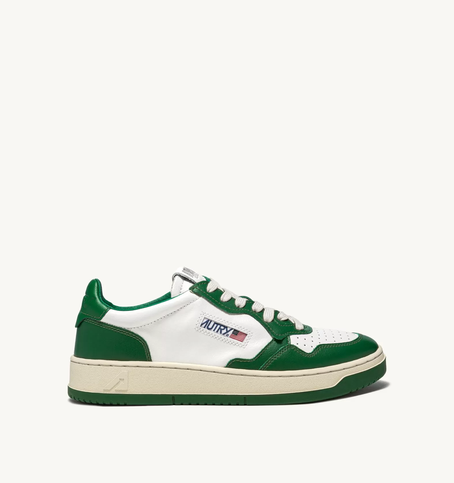 Medalist^AUTRY Medalist Low Sneakers In Two-Tone Leather Color White And Green