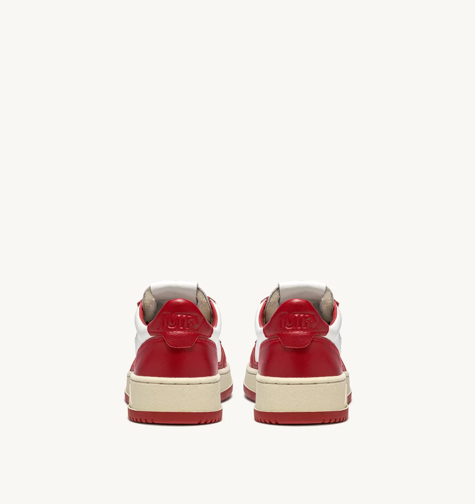 Medalist^AUTRY Medalist Low Sneakers In Two-Tone Leather Color White And Red