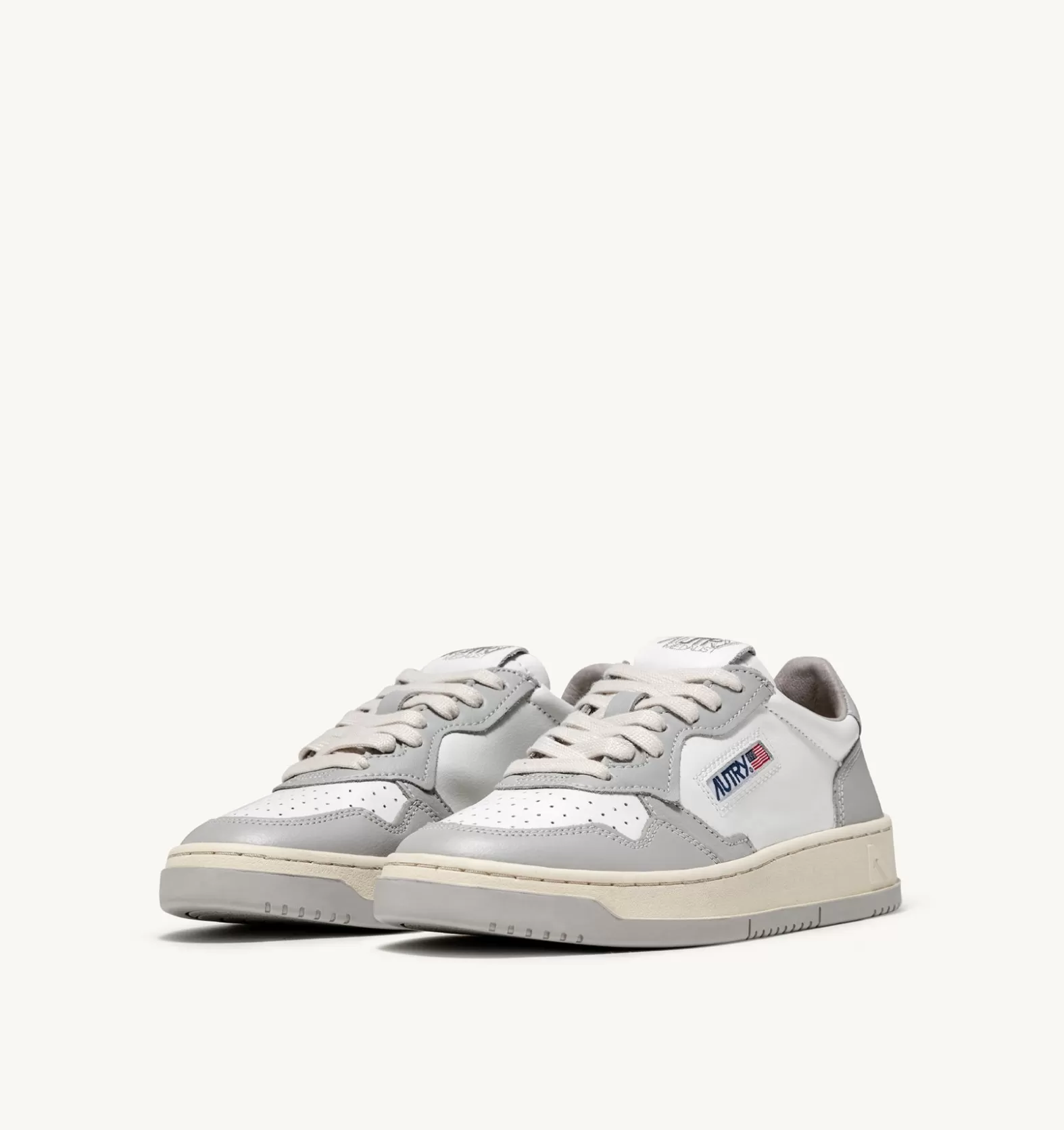 Medalist^AUTRY Medalist Low Sneakers In Two-Tone Leather Color White And Vapor