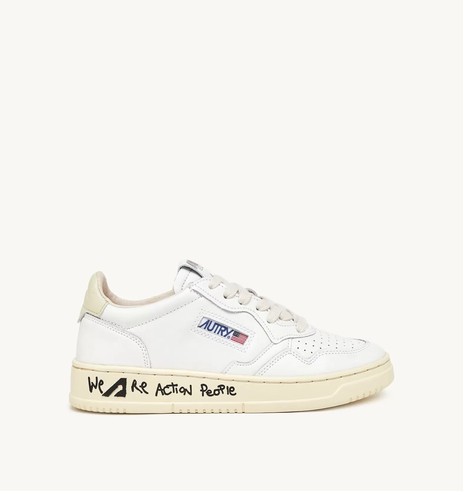 Medalist^AUTRY Medalist Low Sneakers In White And Beige Leather