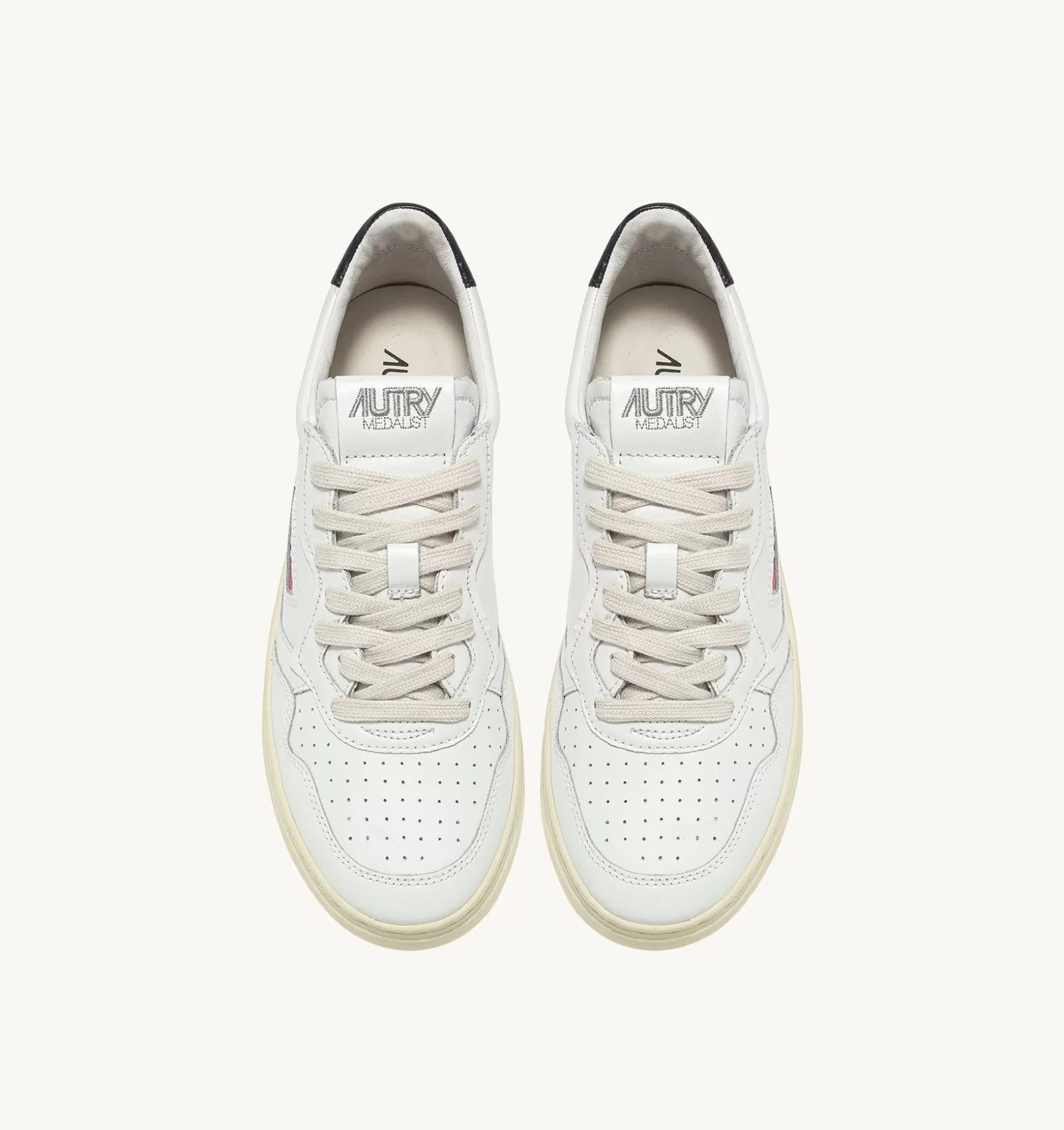 Medalist^AUTRY Medalist Low Sneakers In White And Black Leather