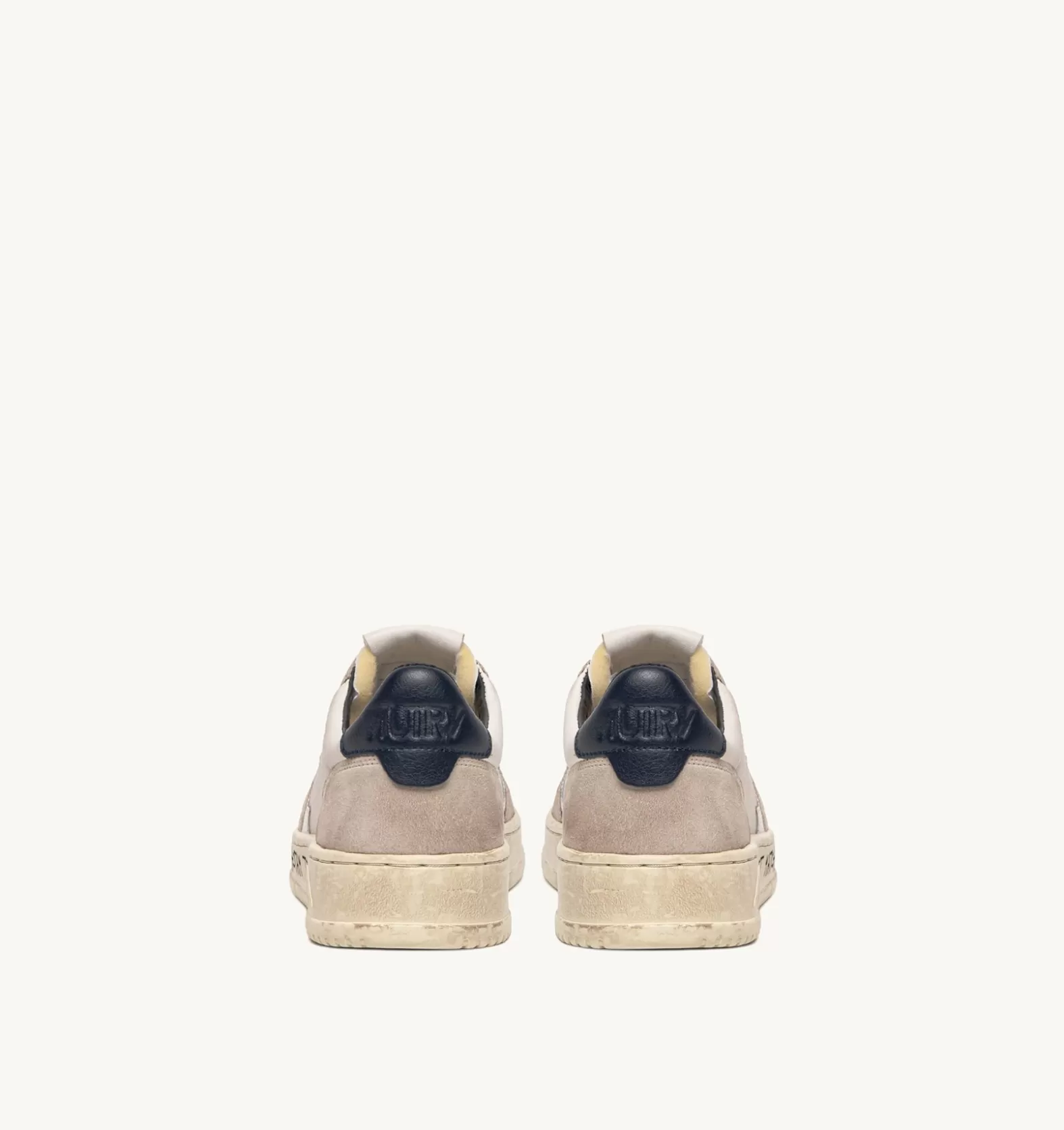 Medalist^AUTRY Medalist Low Sneakers In White And Blue Leather And Beige Suede