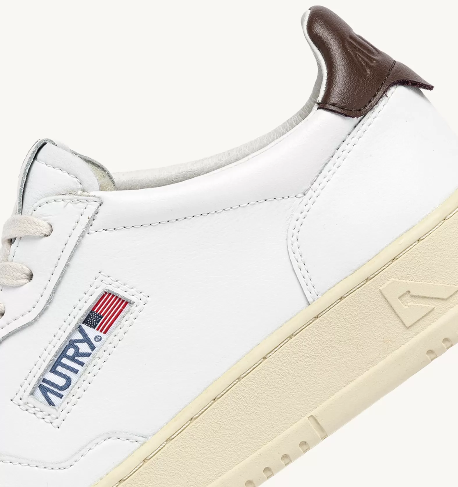 Medalist^AUTRY Medalist Low Sneakers In White And Brown Leather