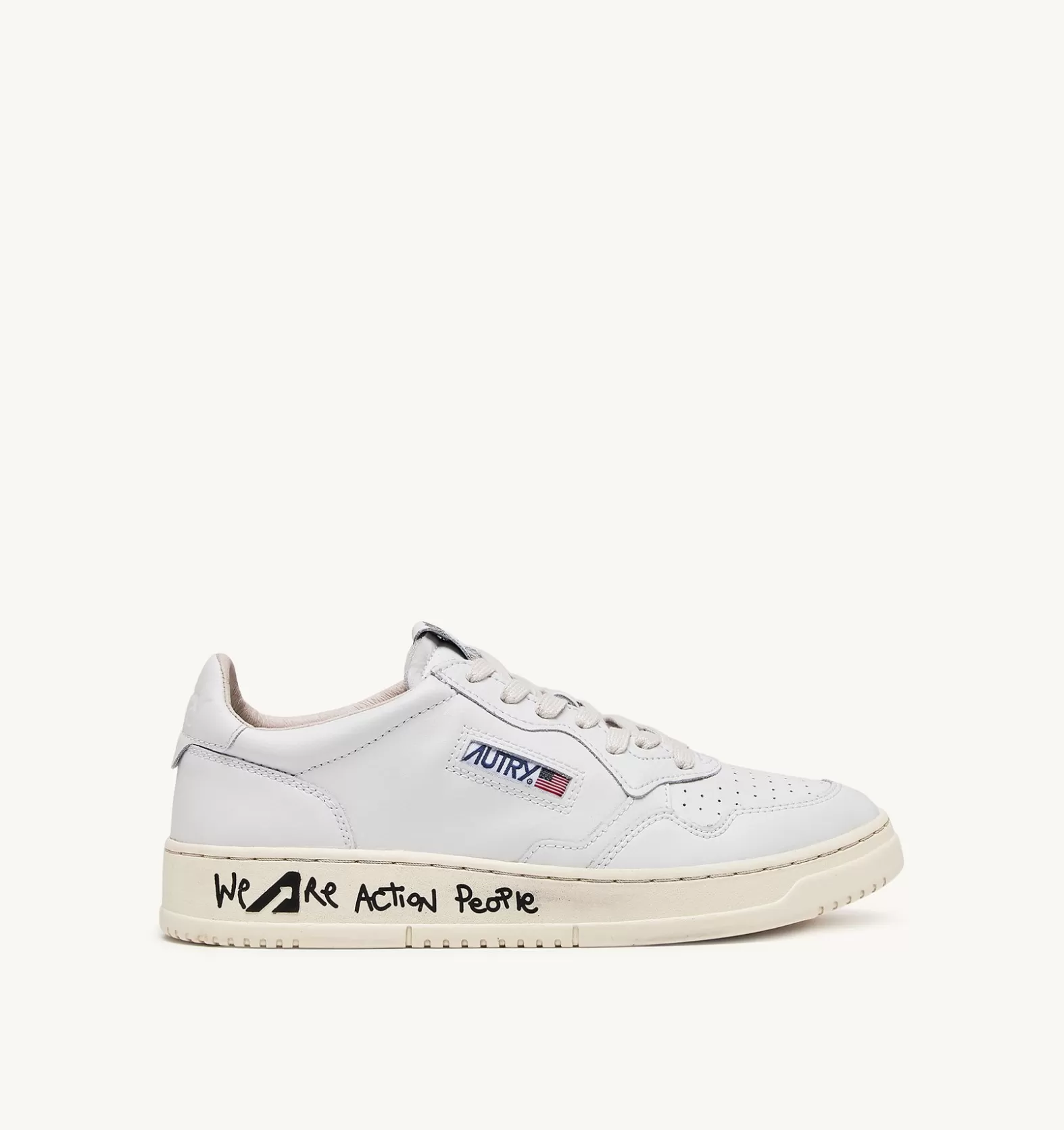 Medalist^AUTRY Medalist Low Sneakers In White And Draw Action Print Leather