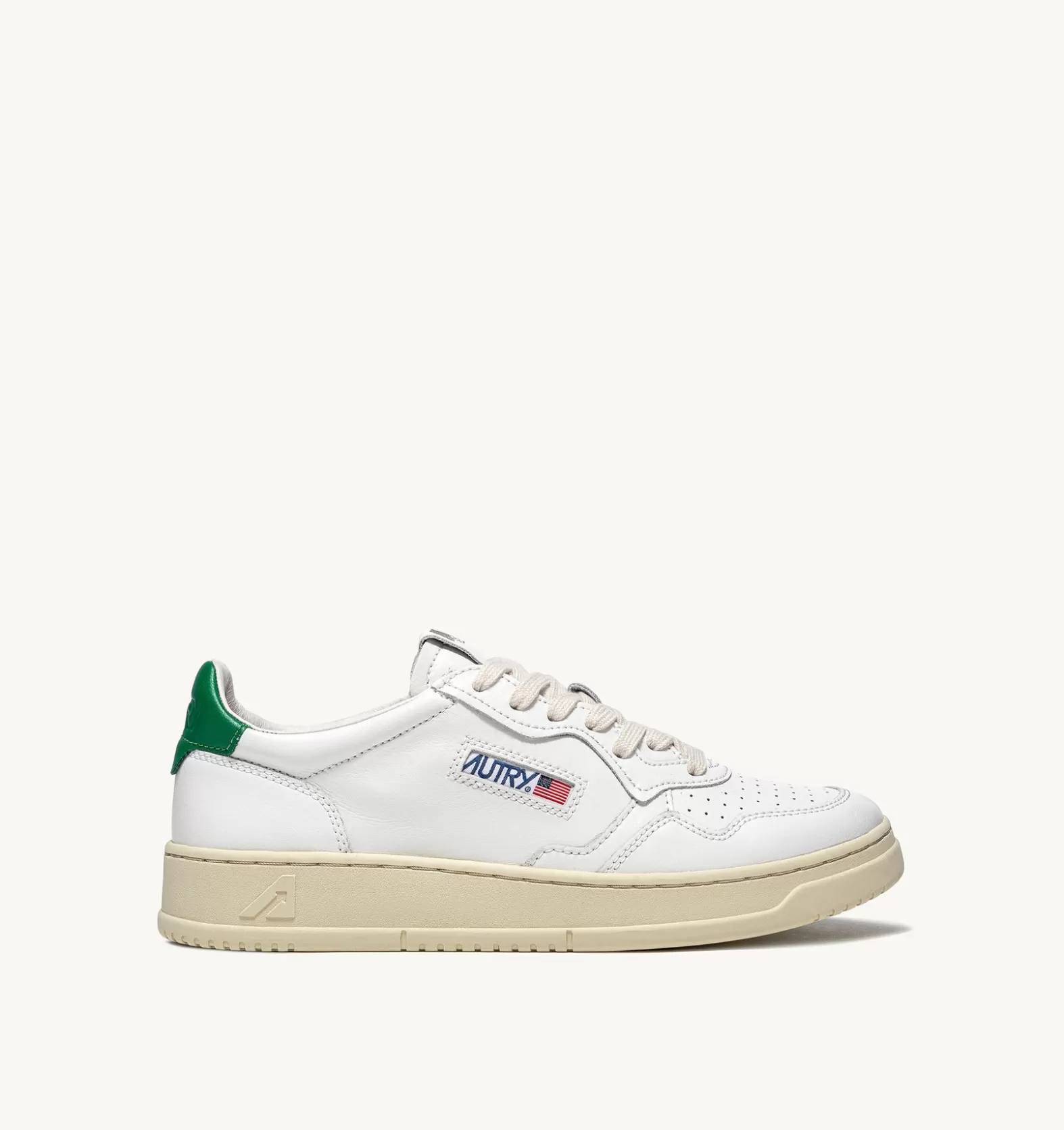 Medalist^AUTRY Medalist Low Sneakers In White And Green Leather