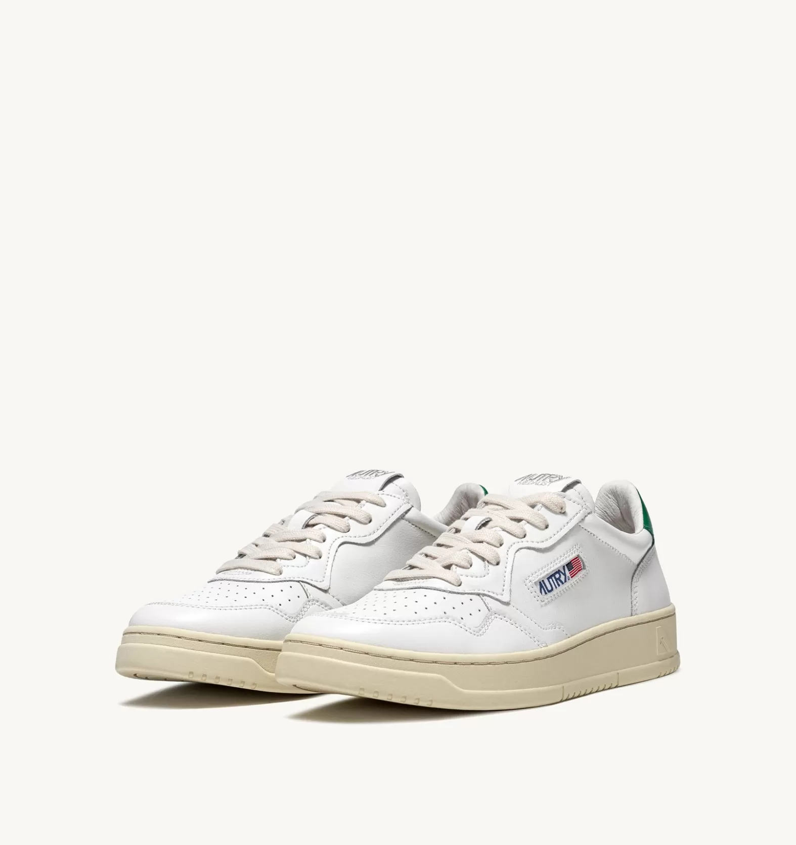 Medalist^AUTRY Medalist Low Sneakers In White And Green Leather