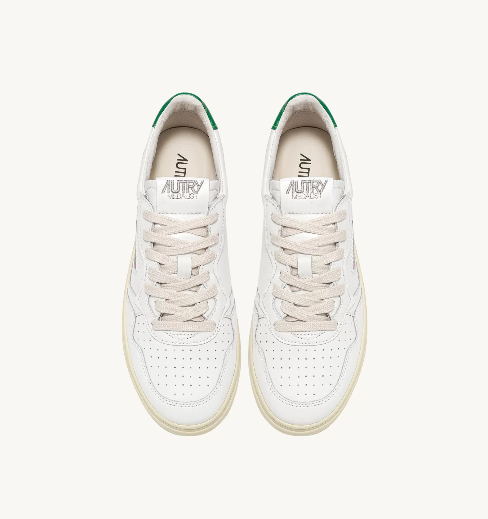 Medalist^AUTRY Medalist Low Sneakers In White And Green Leather