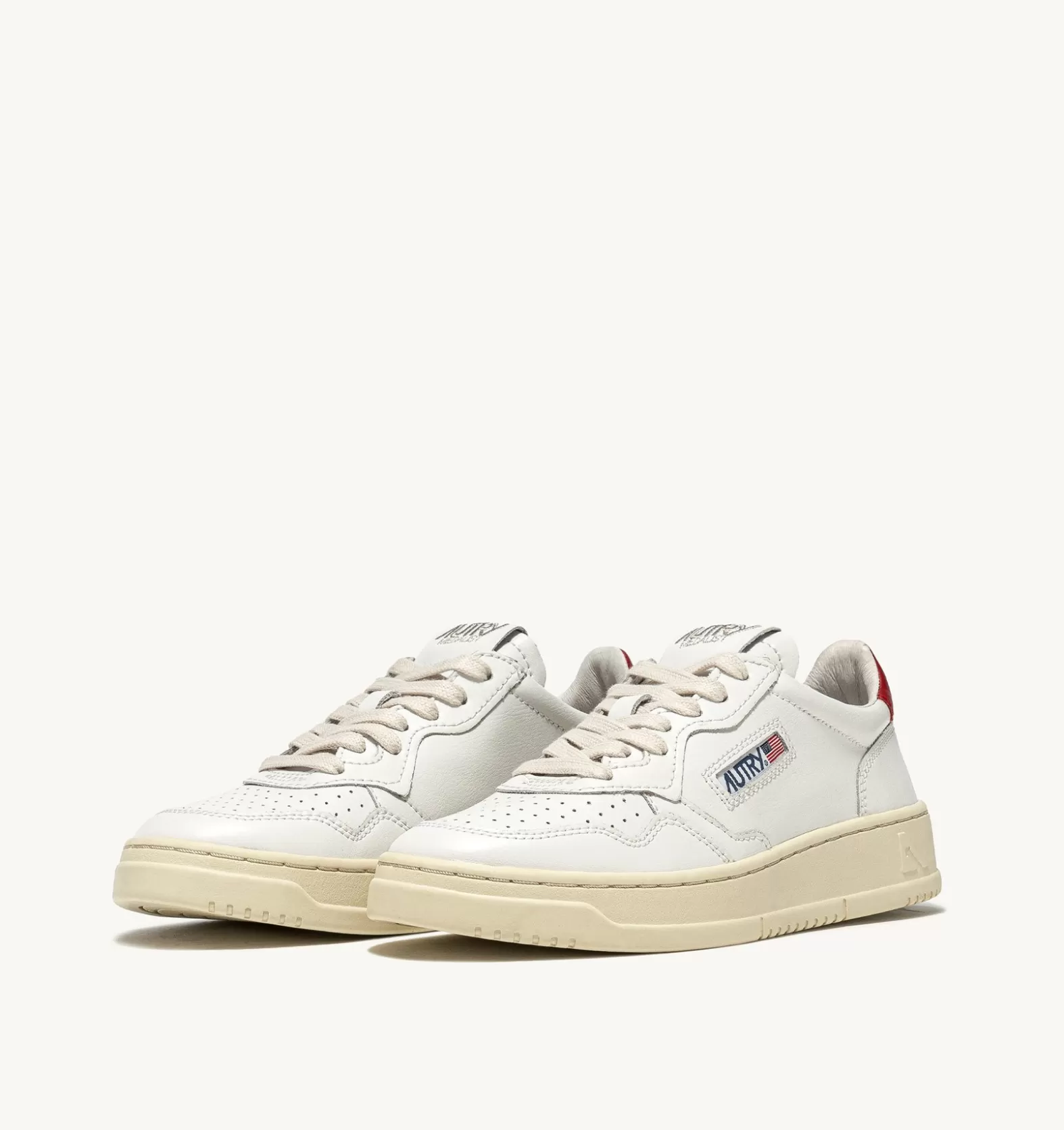 Medalist^AUTRY Medalist Low Sneakers In White And Red Leather