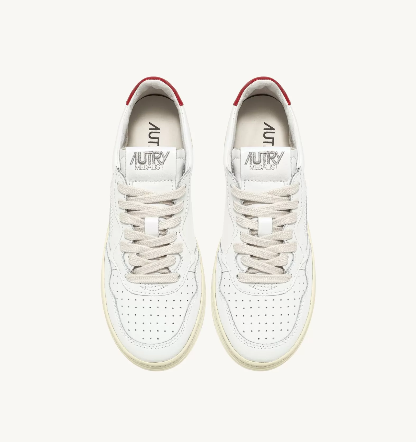 Medalist^AUTRY Medalist Low Sneakers In White And Red Leather