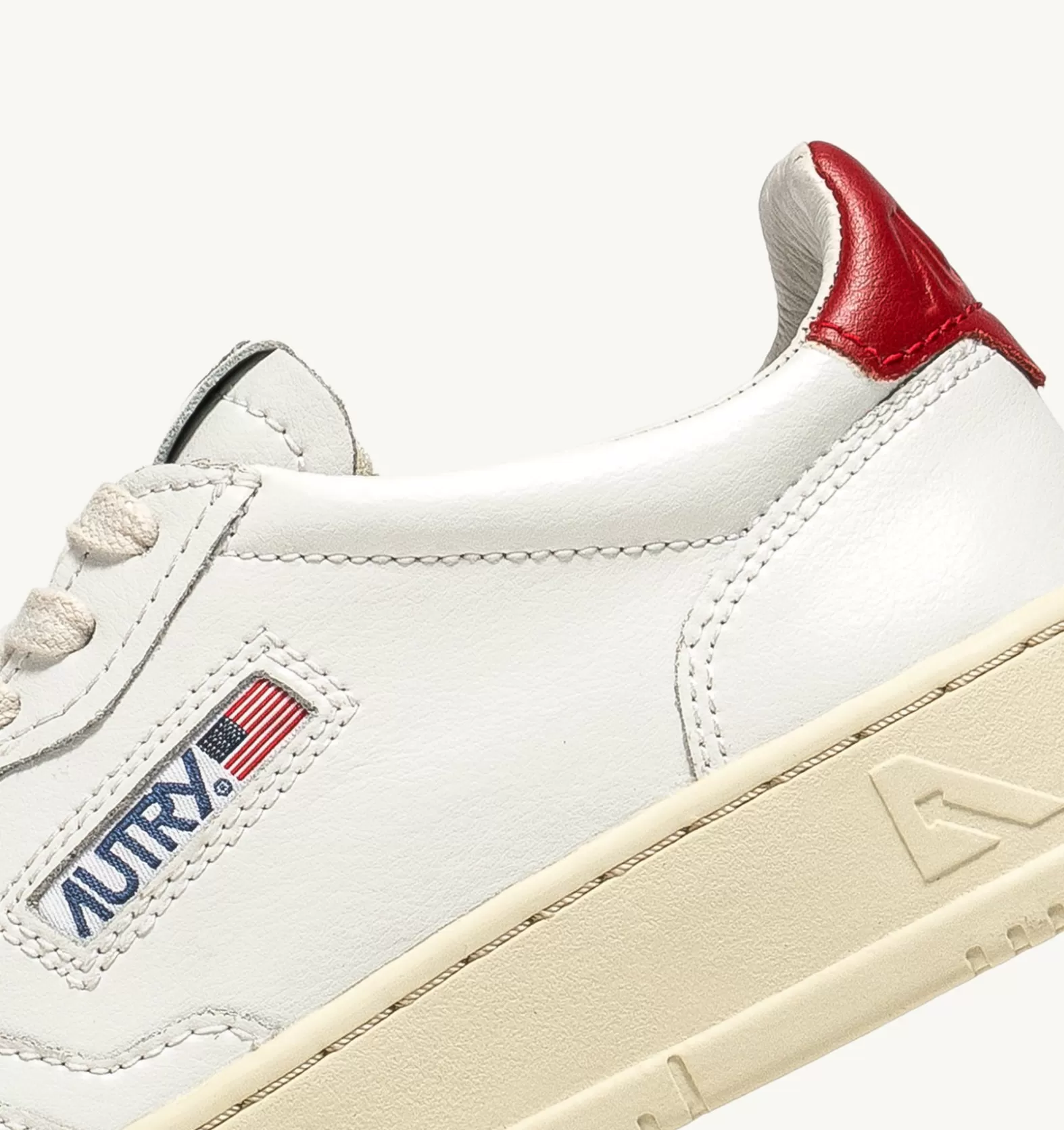 Medalist^AUTRY Medalist Low Sneakers In White And Red Leather