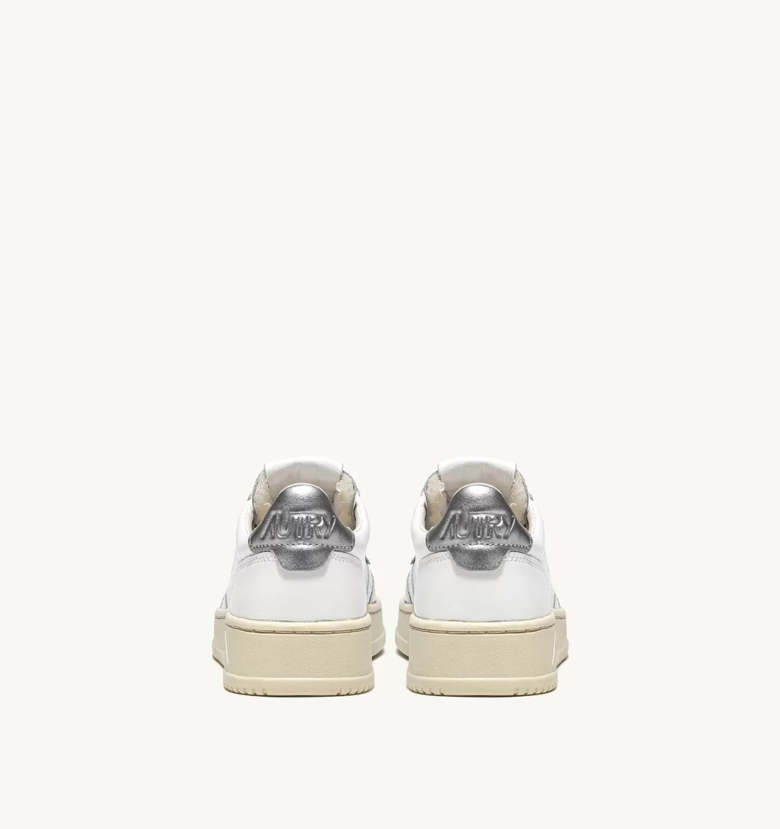Medalist^AUTRY Medalist Low Sneakers In White And Silver Leather