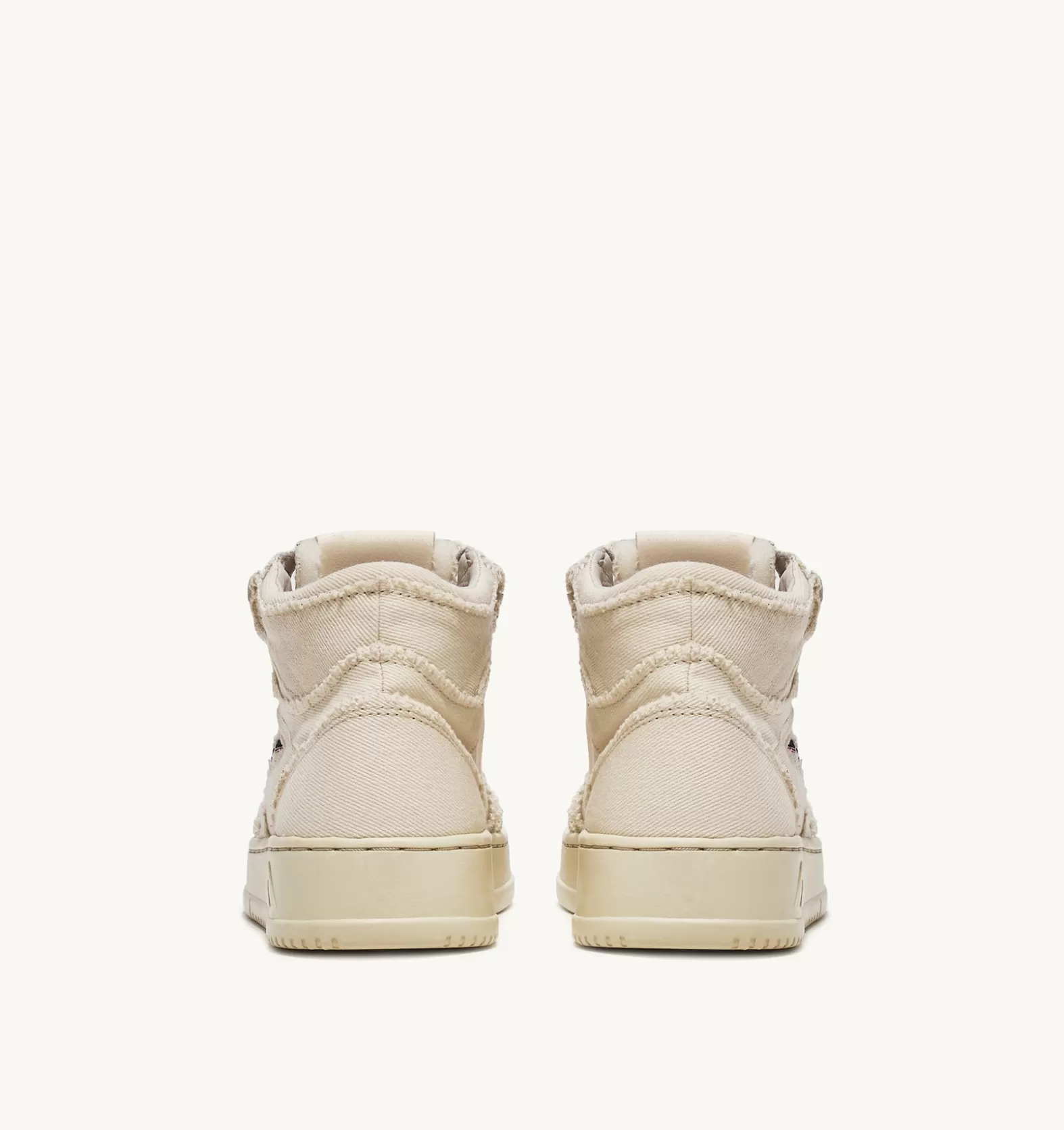Medalist^AUTRY Medalist Mid Sneakers In Denim Color Ivory White