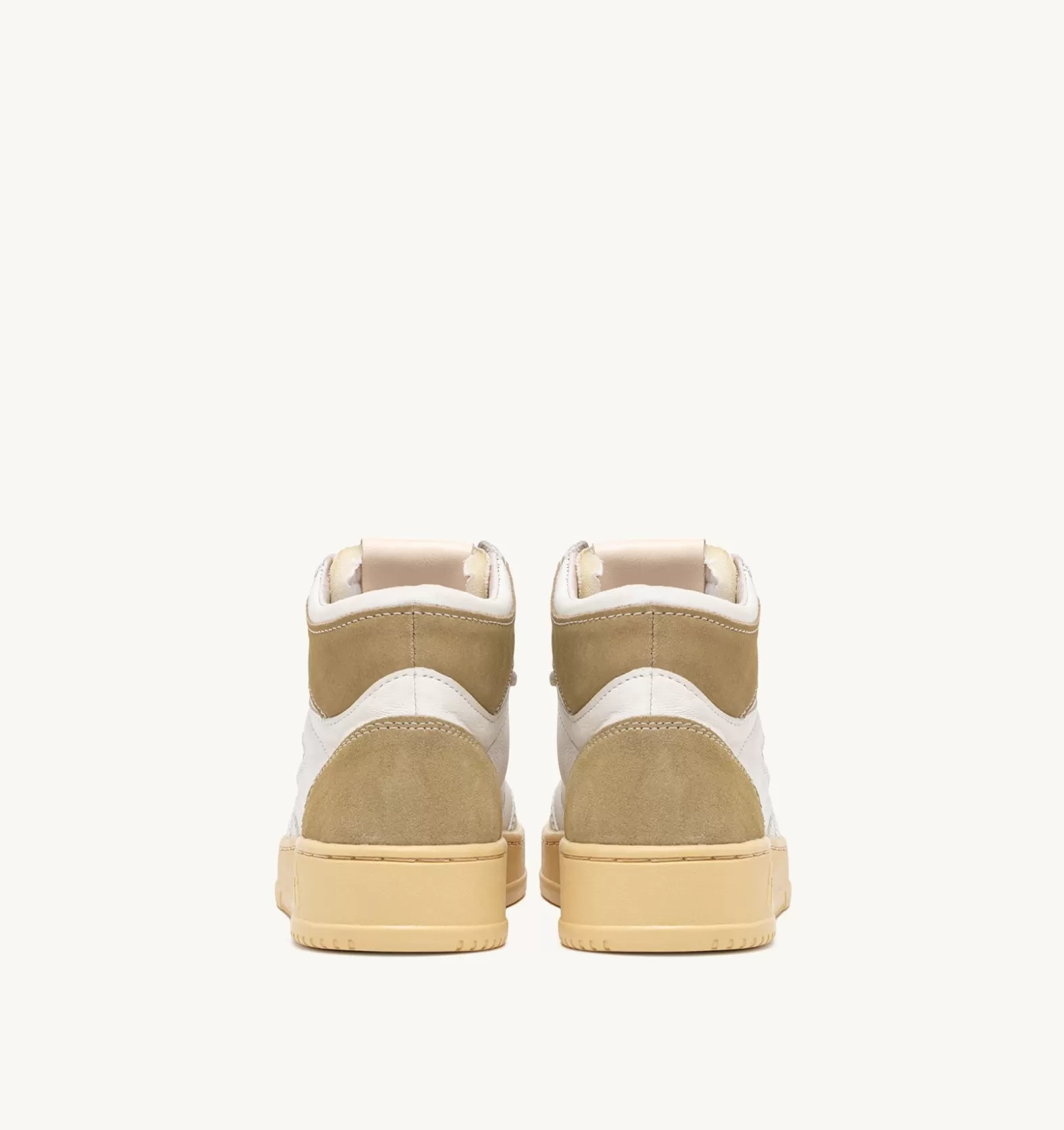 Medalist^AUTRY Medalist Mid Sneakers In Leather And Suede Color White And Mud Brown