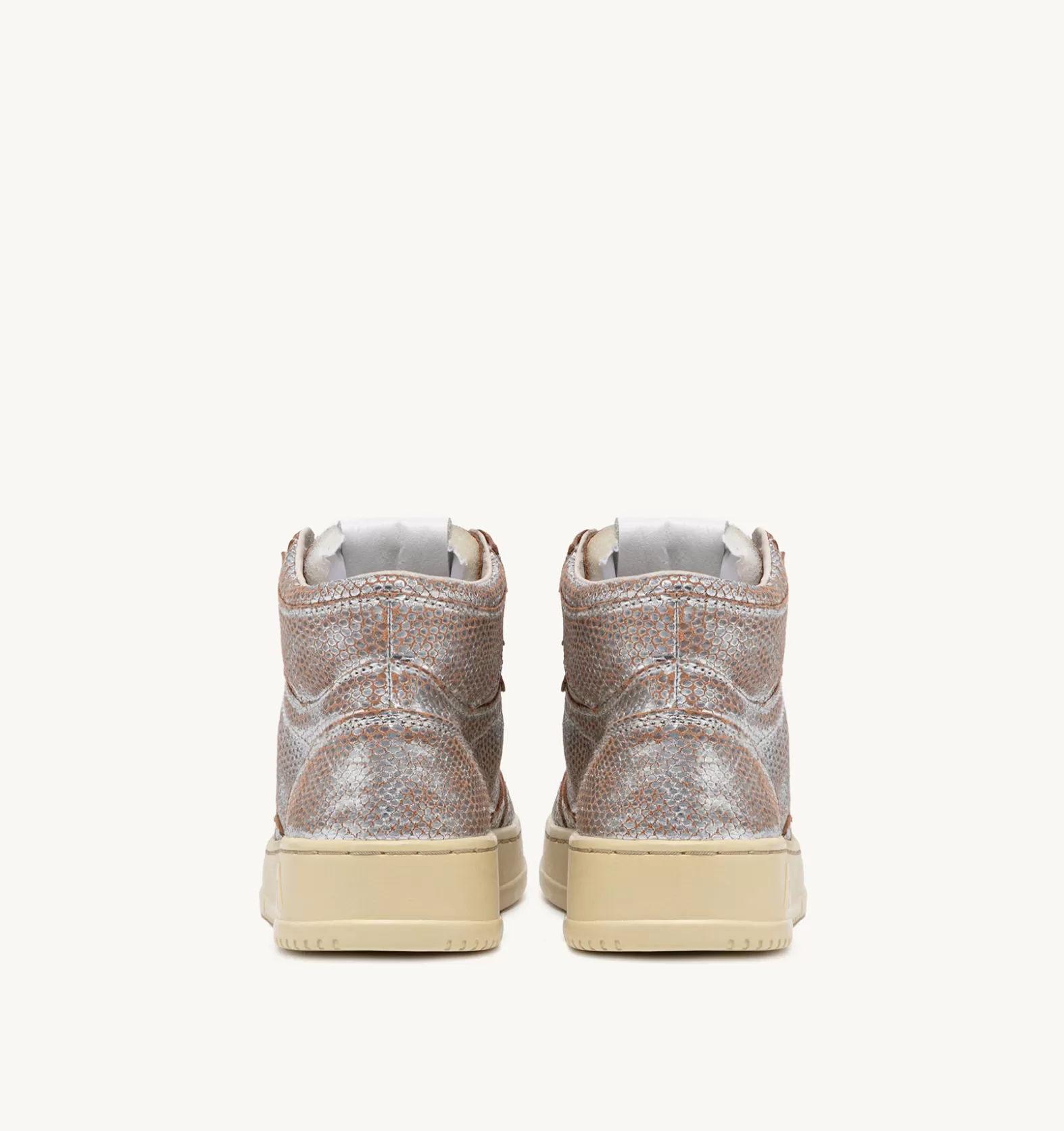 Medalist^AUTRY Medalist Mid Sneakers In Snake-Effect Leather Color Silver