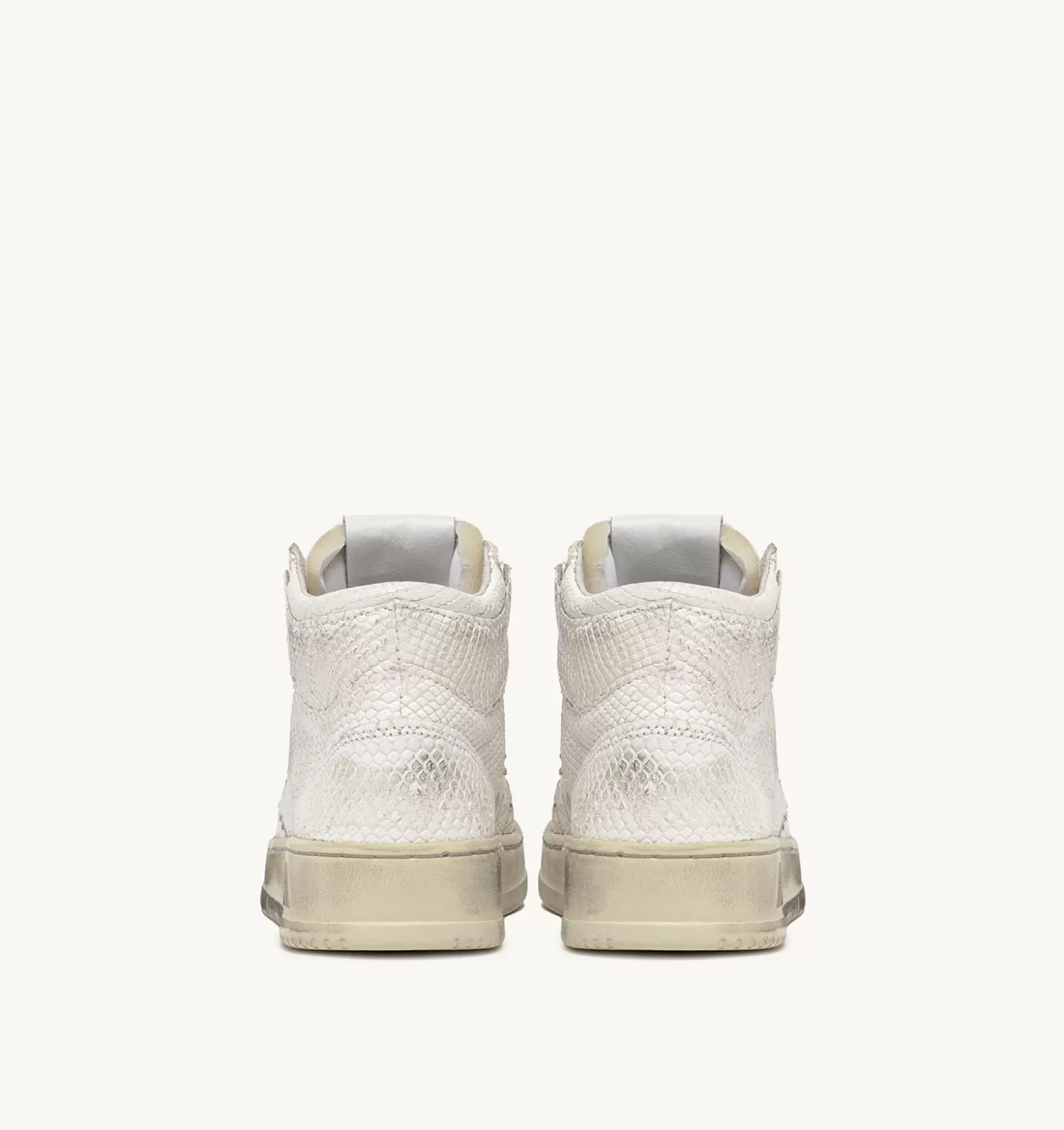 Medalist^AUTRY Medalist Mid Sneakers In Snake-Effect Leather Color White