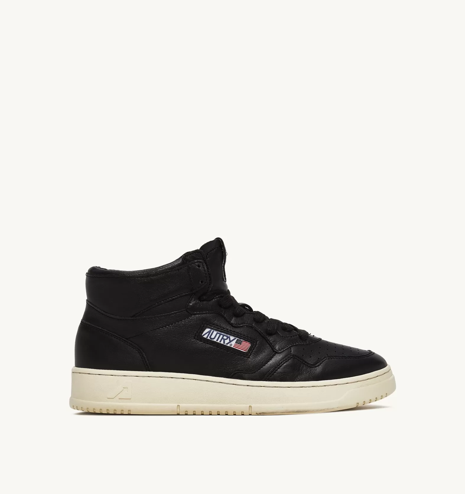 Medalist^AUTRY Medalist Mid Sneakers In Soft Goatskin Color Black