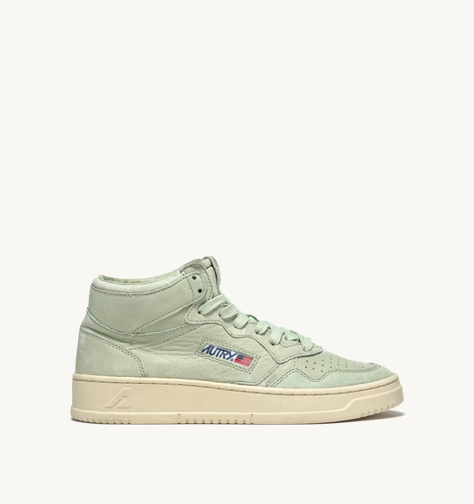 Medalist^AUTRY Medalist Mid Sneakers In Soft Goatskin Color Cel Green